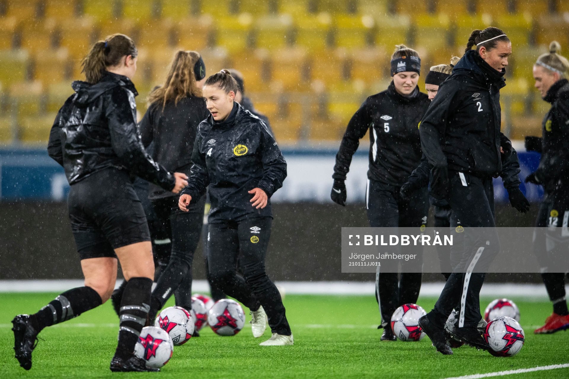 Spelarna i en övning
