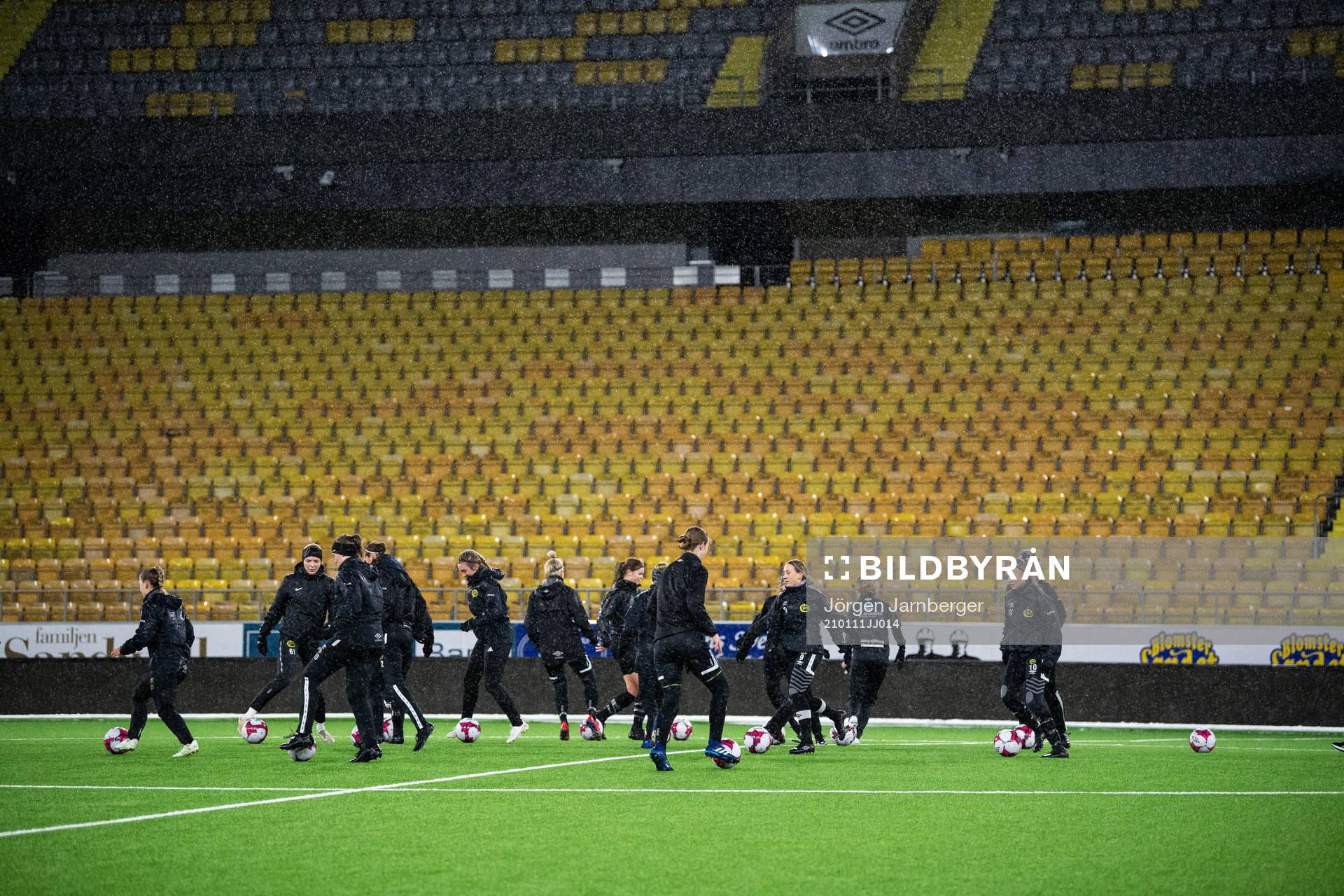 Spelarna i en övning