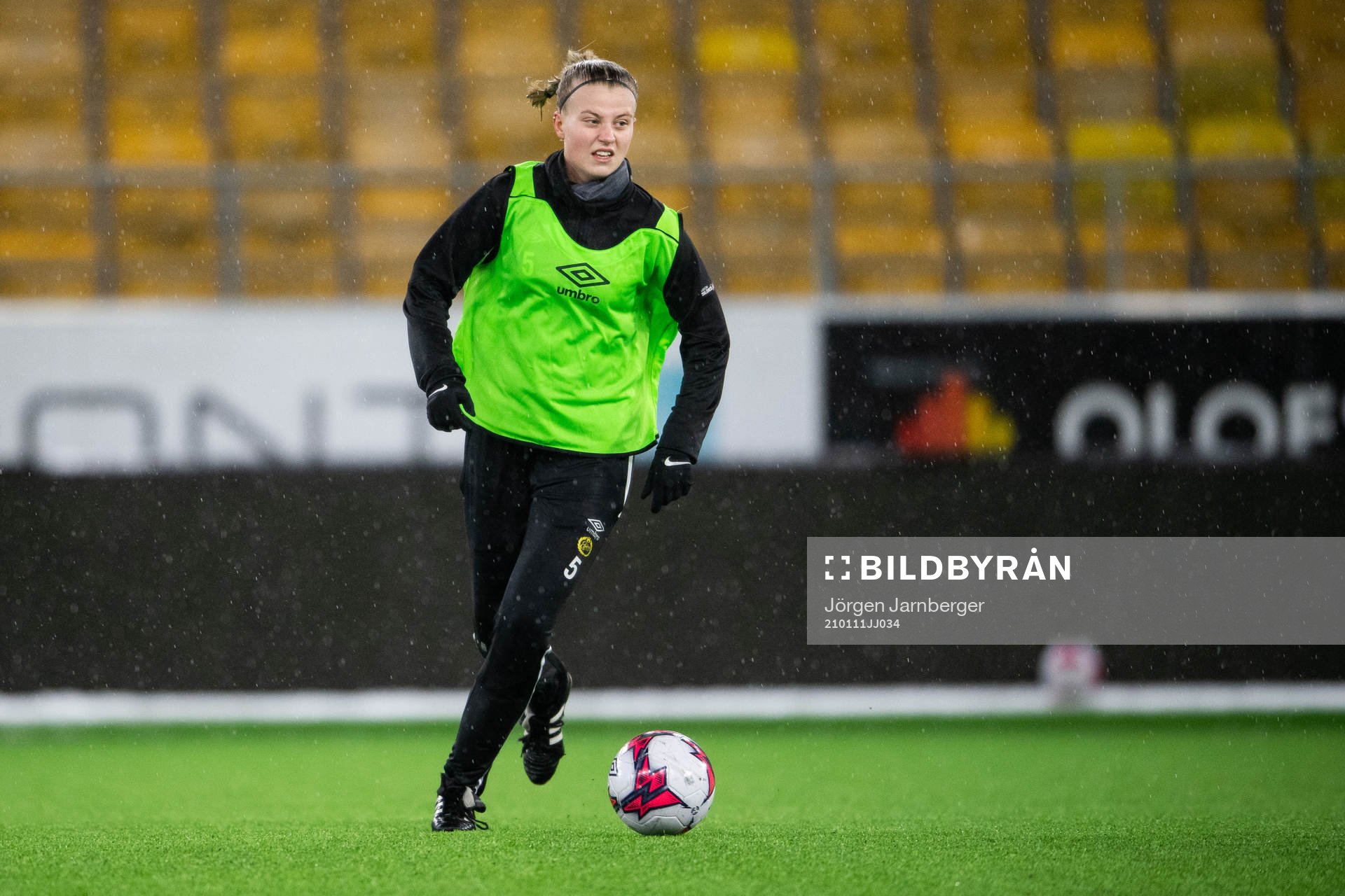 Sara Isaksson under en träning med Elfsborgs damlag den 11 januari 2021 i Borås.