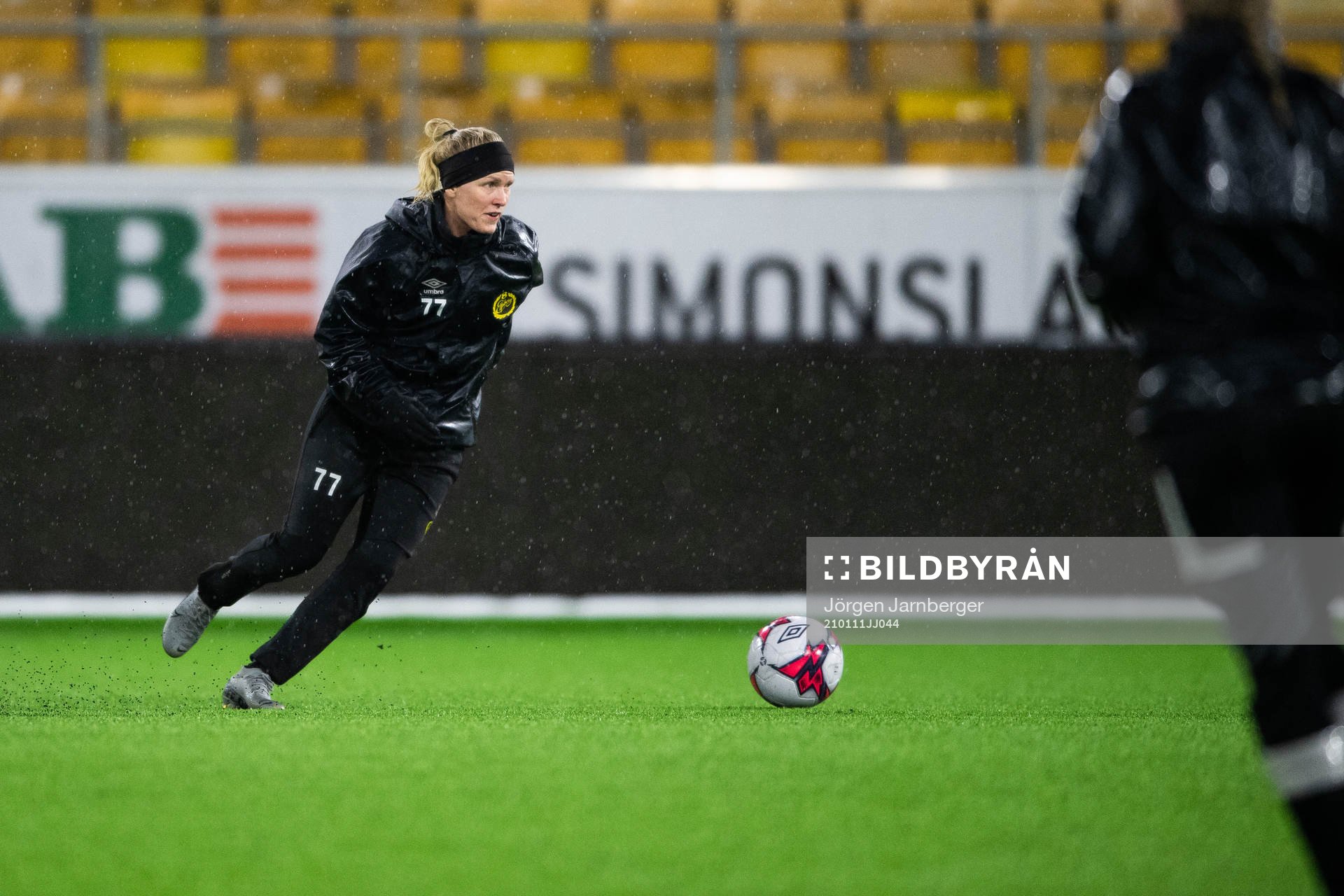 Sara Jardving under en träning med Elfsborgs damlag den 11 januari 2021 i Borås.
