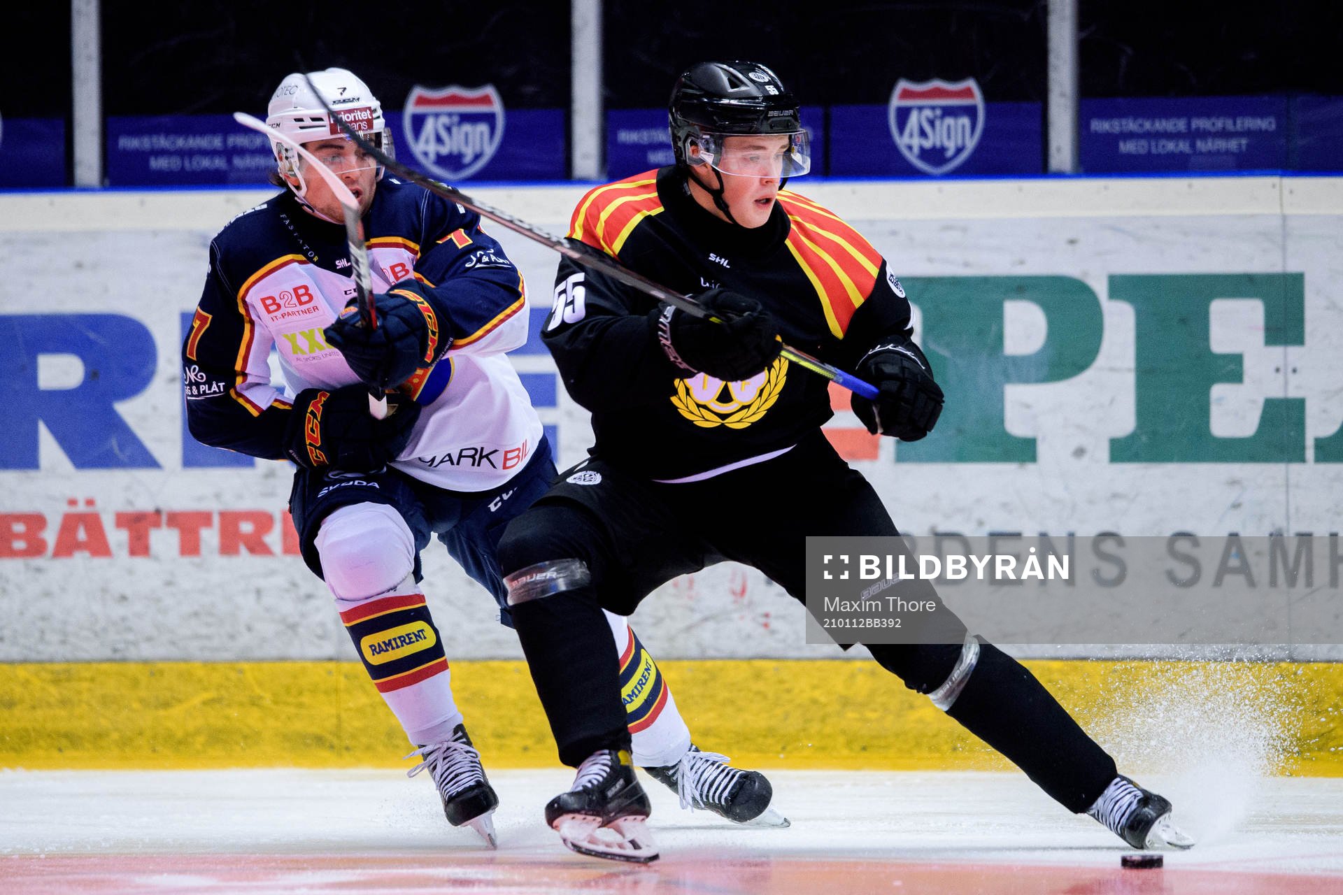 Djurgårdens Robert Nardella och Brynäs Noel Gunler