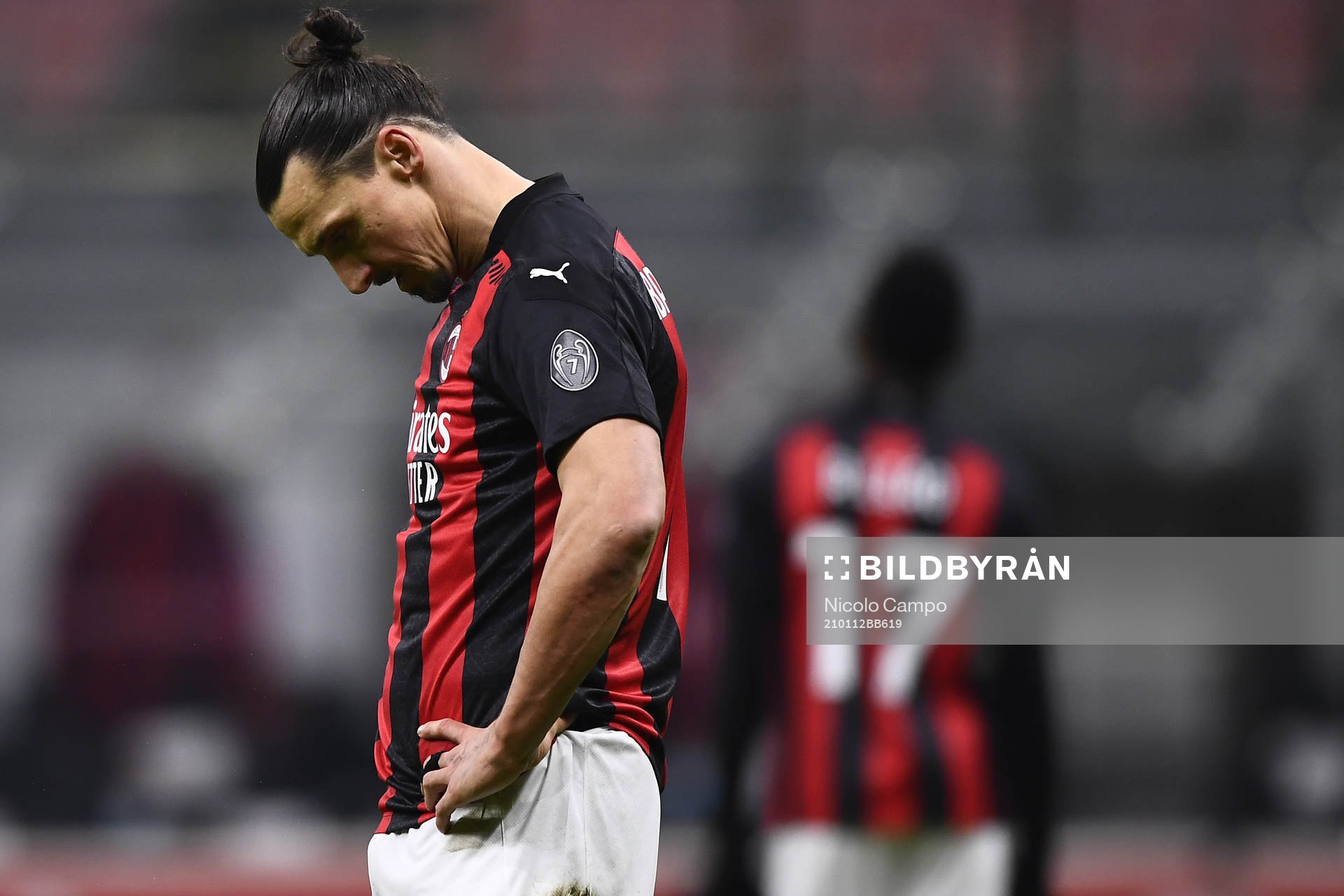 Zlatan Ibrahimovic of Milan during the Italy Cup match between Milan and Torino on January 12, 2021 in Milan.