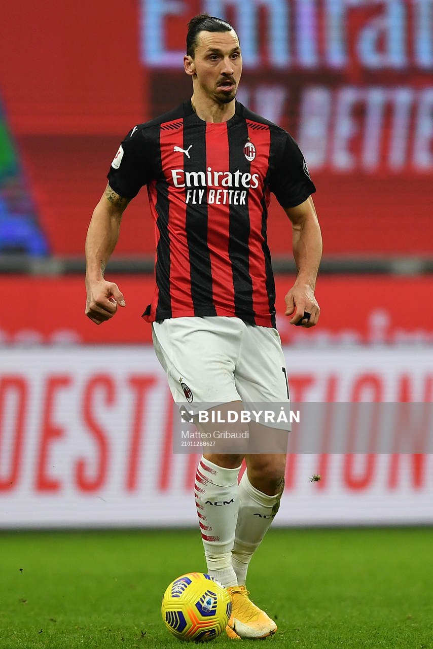 Zlatan Ibrahimovic of Milan during the Italy Cup match between Milan and Torino on January 12, 2021 in Milan.