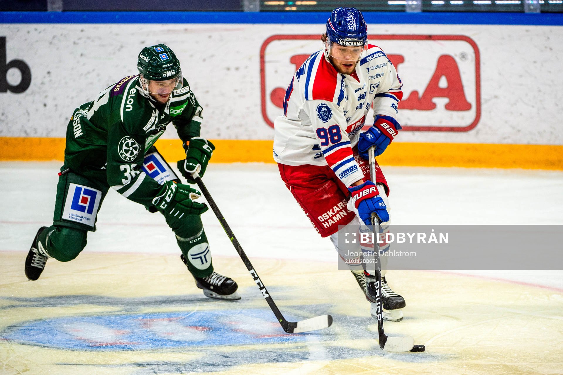 Färjestads Jakob Karlsson Forsbacka och Oskarshamn Oliver