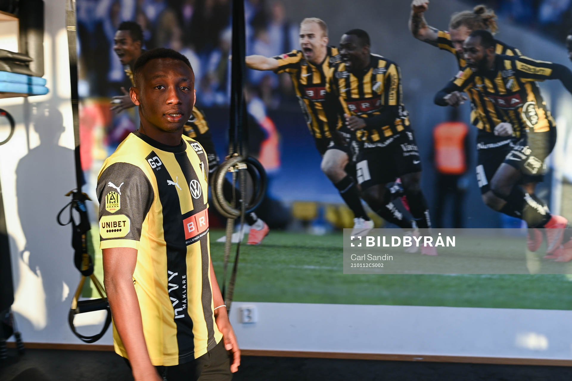 Häckens nyförvärv Benie Adama Traore i gymmet på