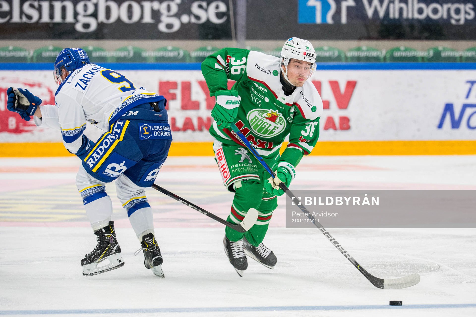 Leksands Patrik Zackrisson och Rögles Filip Karlsson