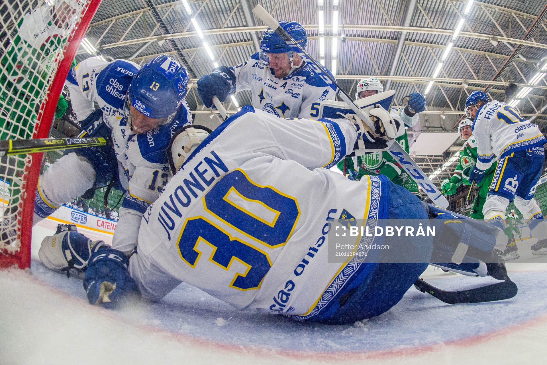 Leksands Jon Knuts, Jonas Ahnelöv och målvakt Janne