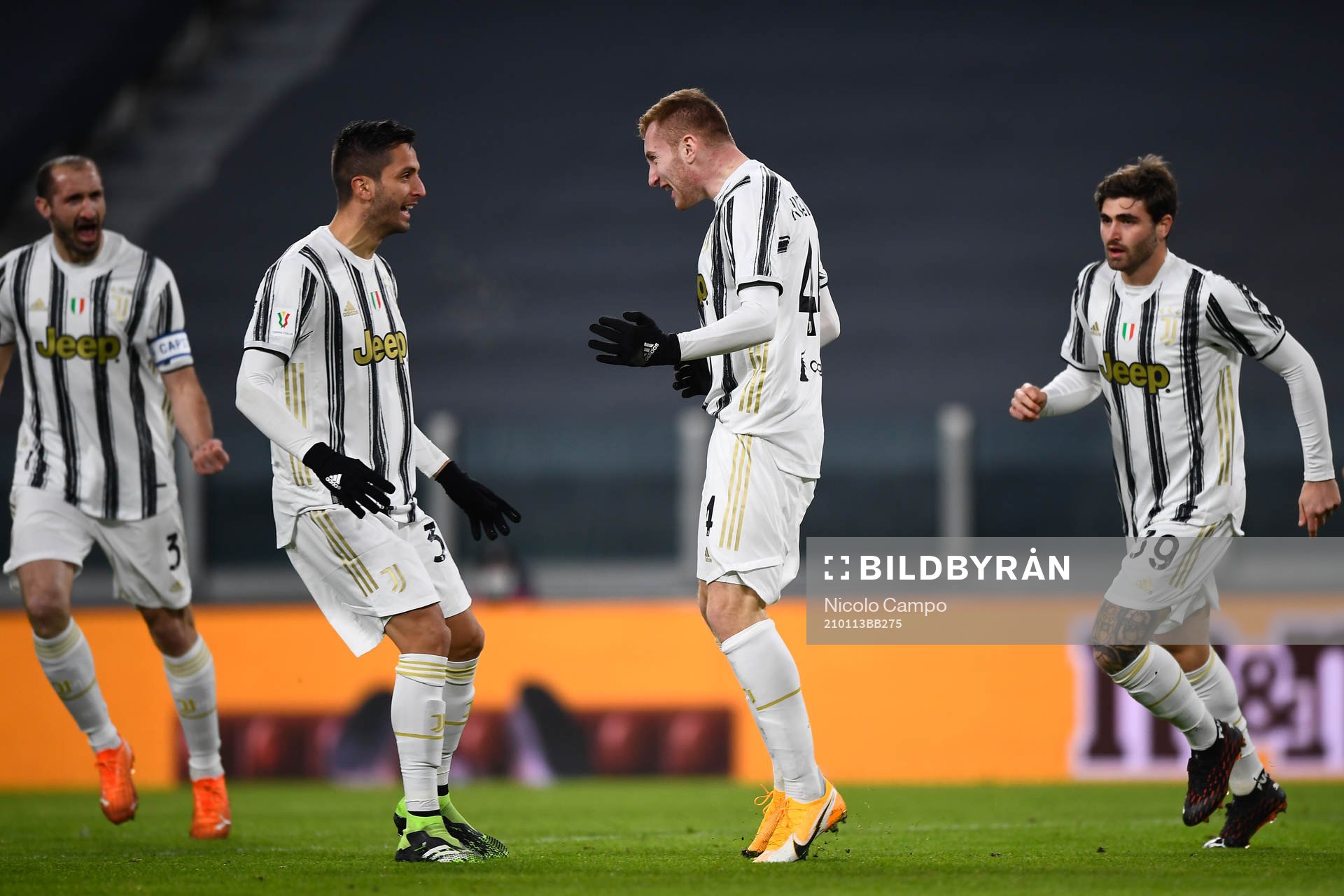 Dejan Kulusevski of Juventus celebrates