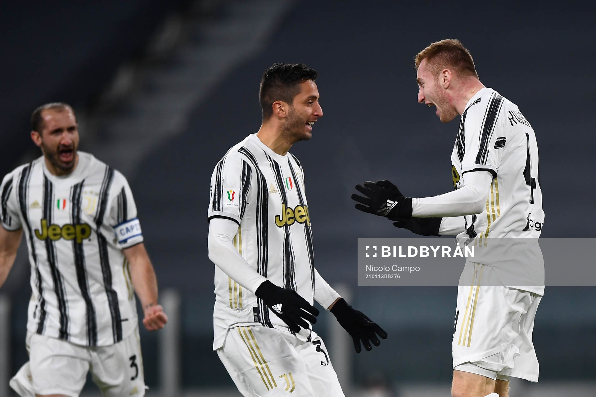 Dejan Kulusevski of Juventus celebrates