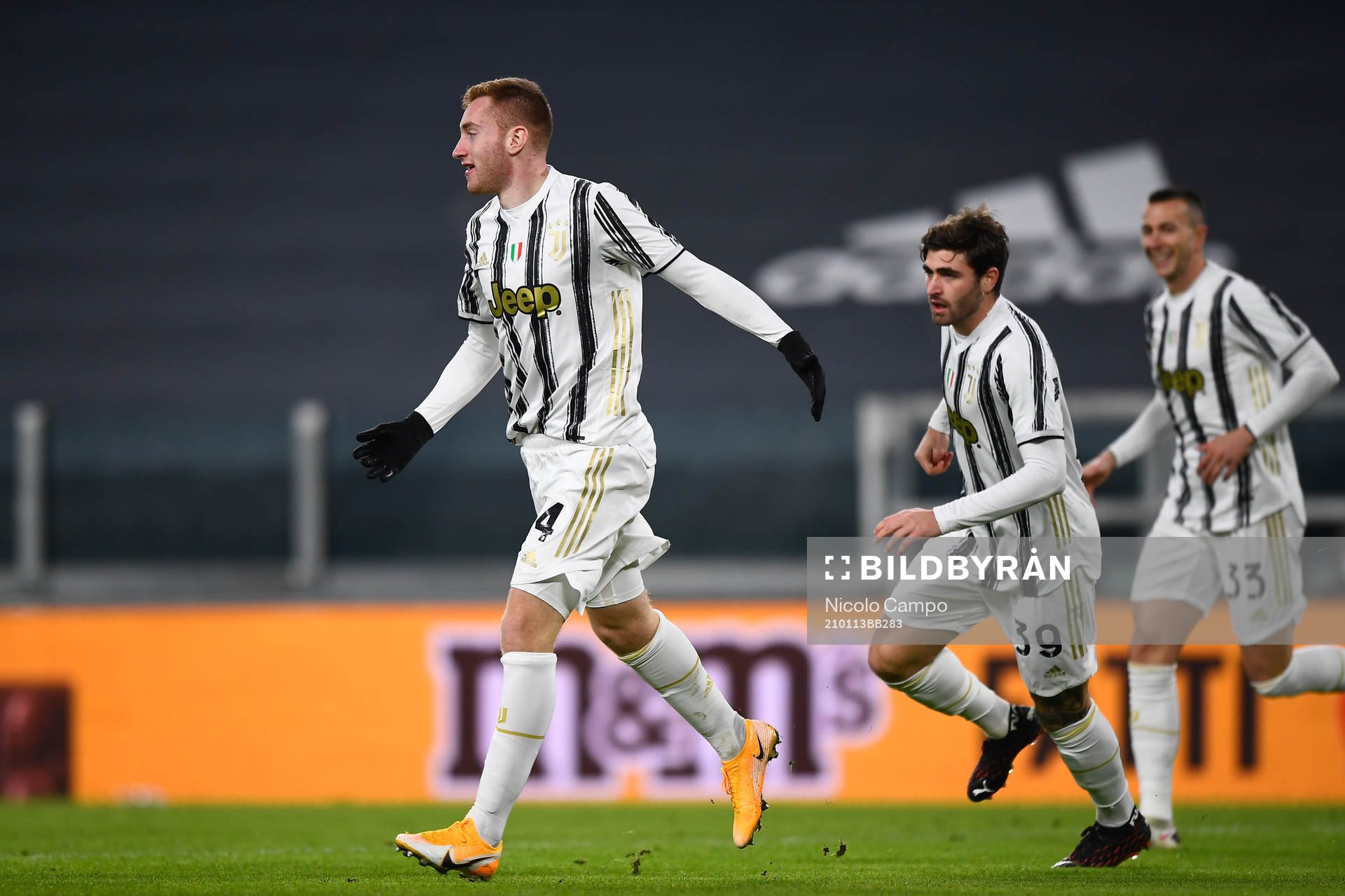 Dejan Kulusevski of Juventus celebrates