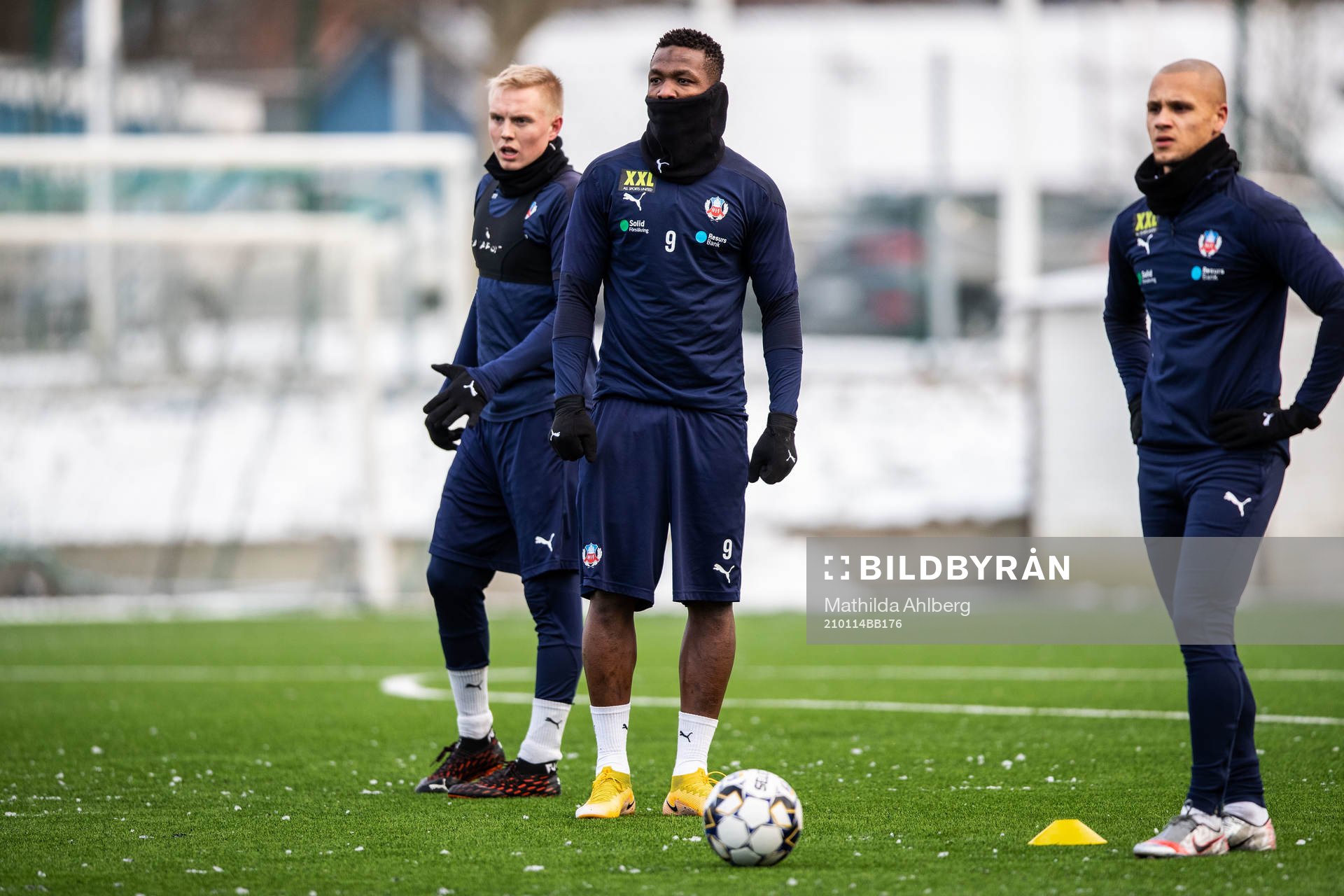 Helsingborgs Daniel Hafsteinsson, Alhaji Gero och Anthony