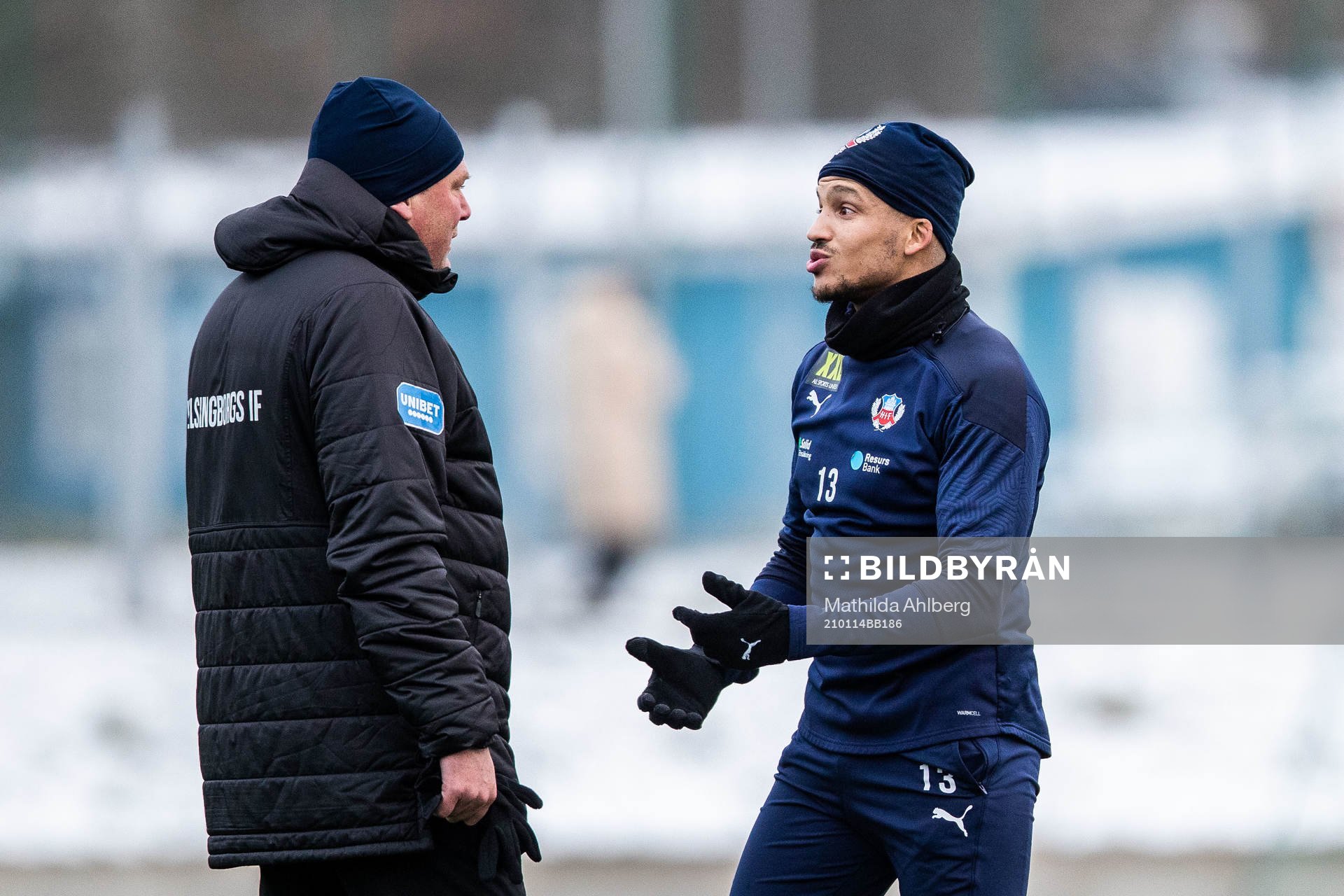 Helsingborgs tränare Jörgen Lennartsson och Martin Olsson