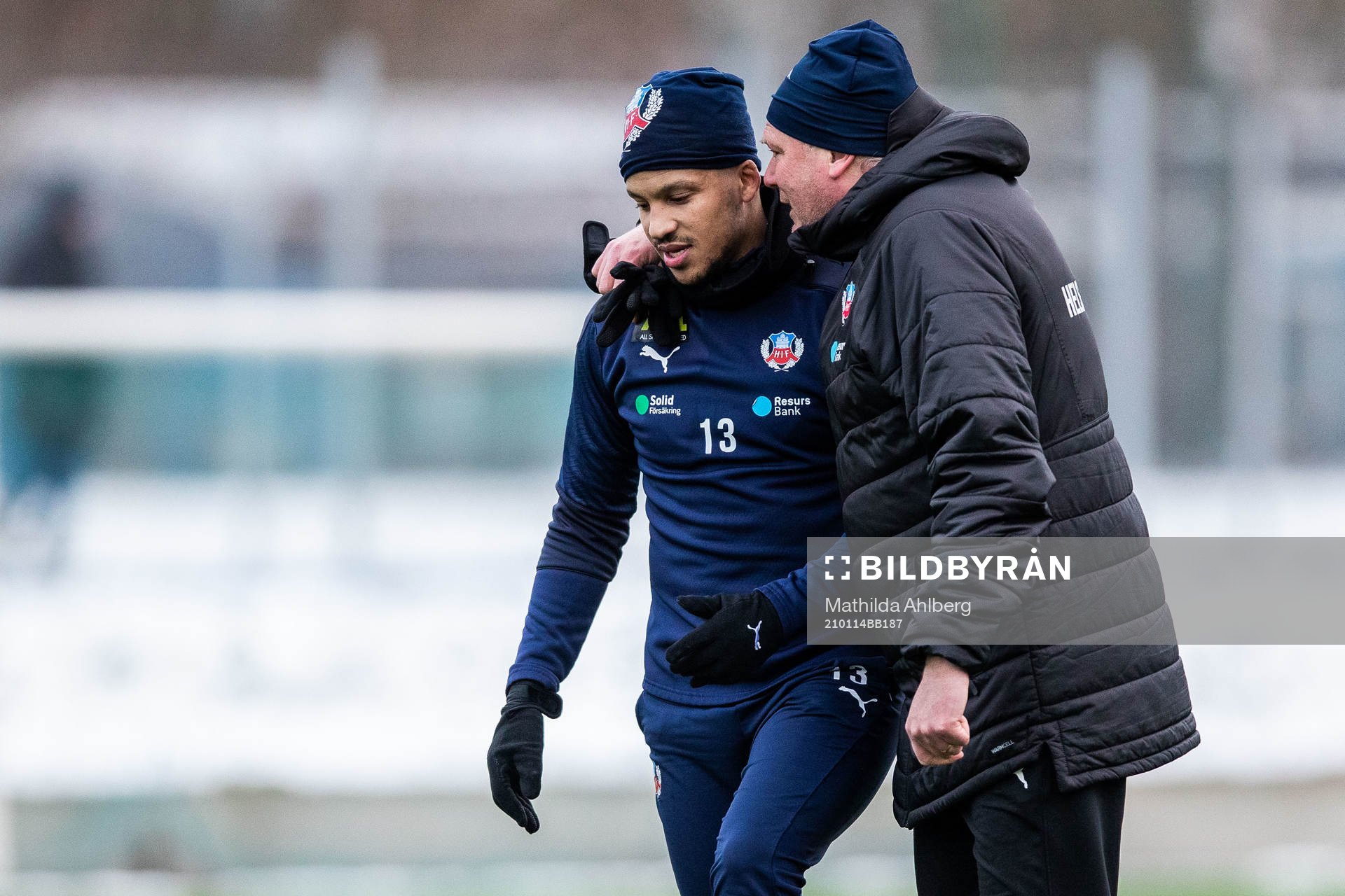 Helsingborgs tränare Jörgen Lennartsson och Martin Olsson