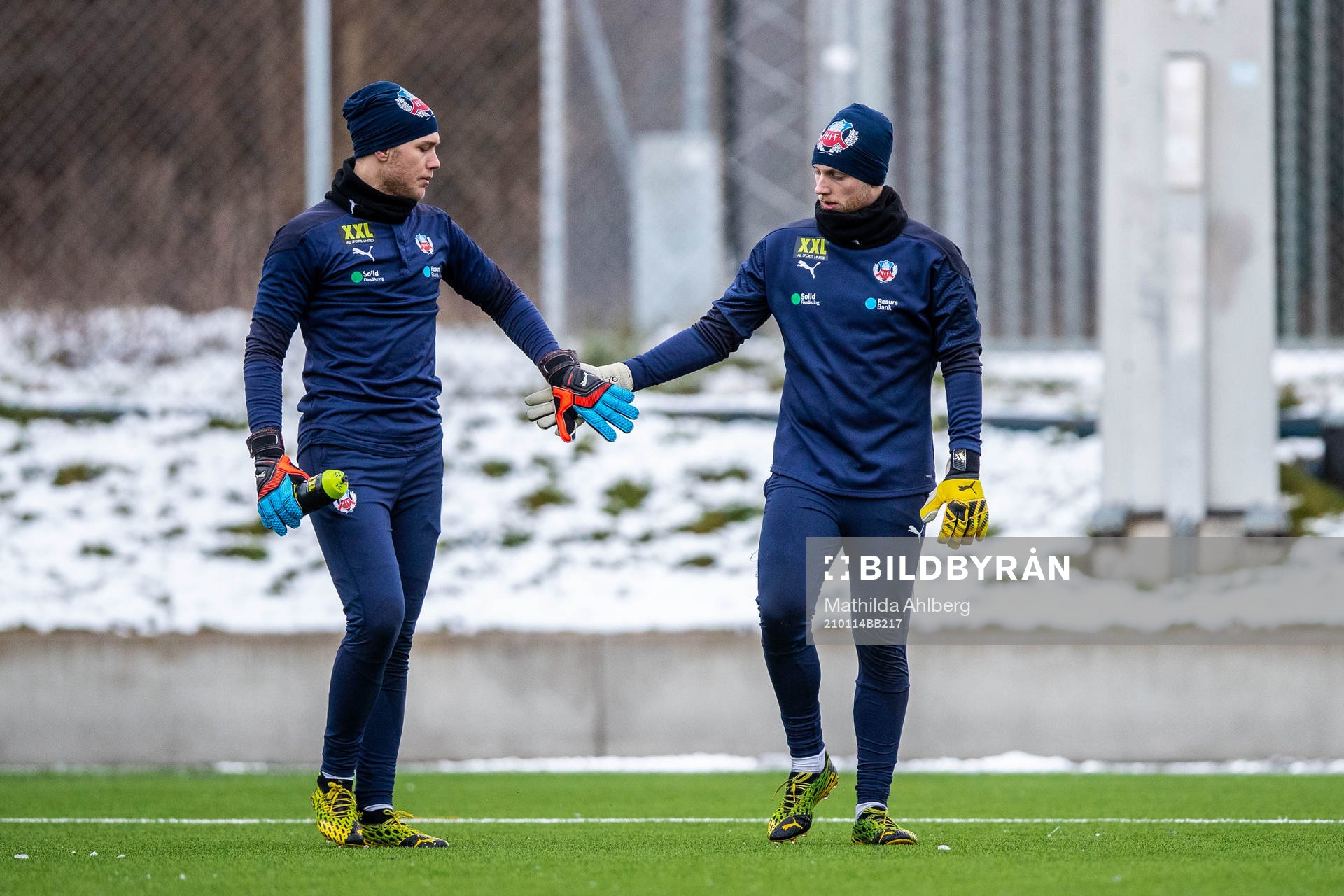Helsingborgs målvakt Kalle Joelsson och målvakt Ian