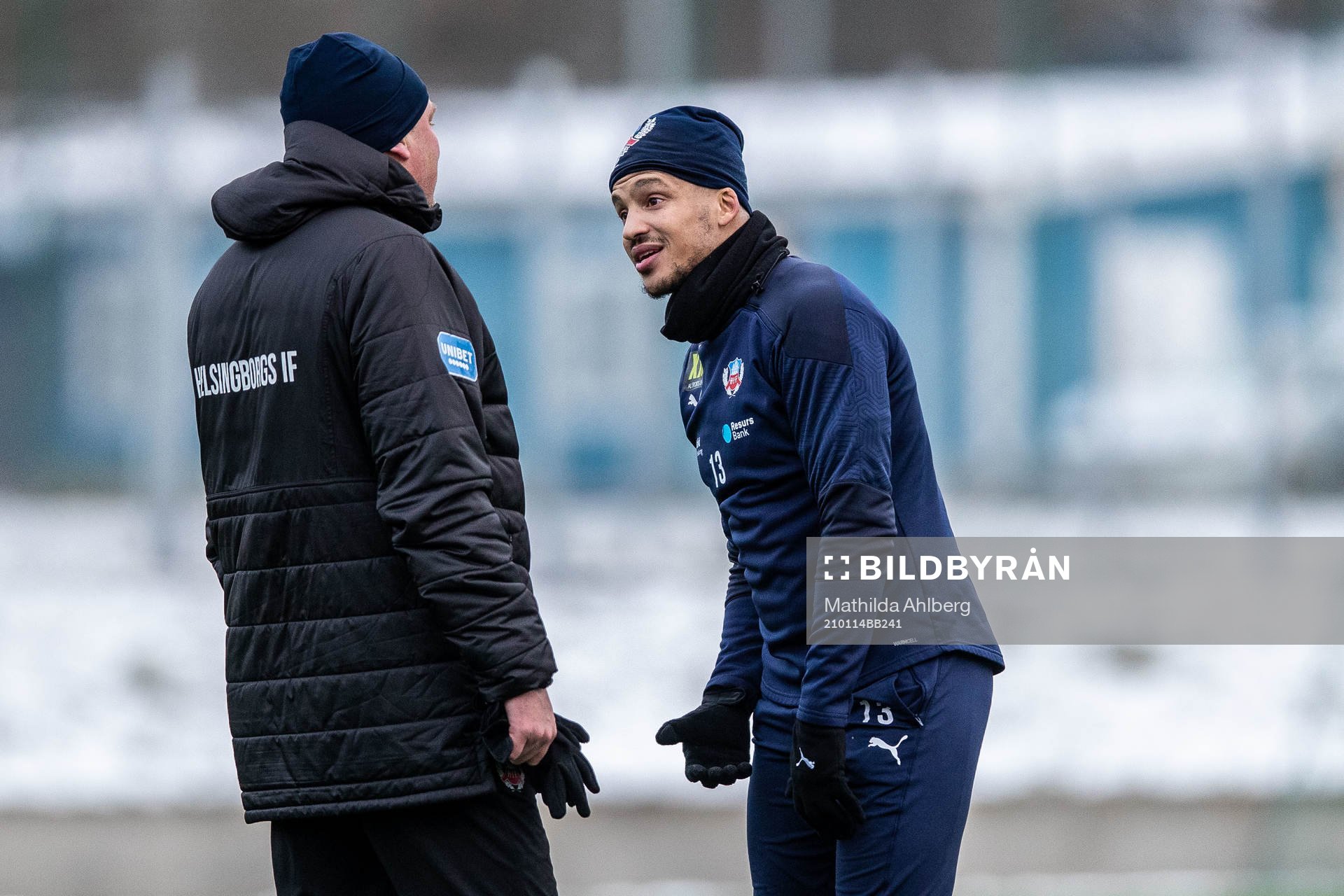 Helsingborgs tränare Jörgen Lennartsson och Martin Olsson