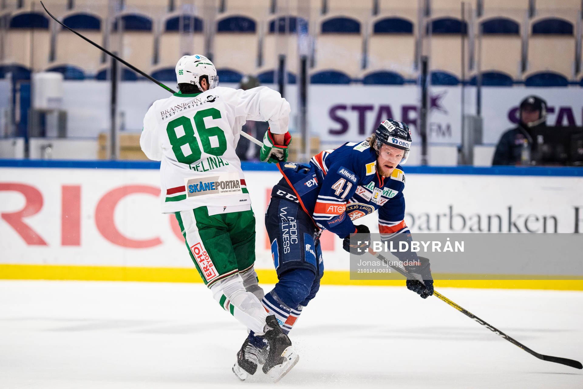 Rögles Eric Gelinas och Växjös Ludvig Nilsson