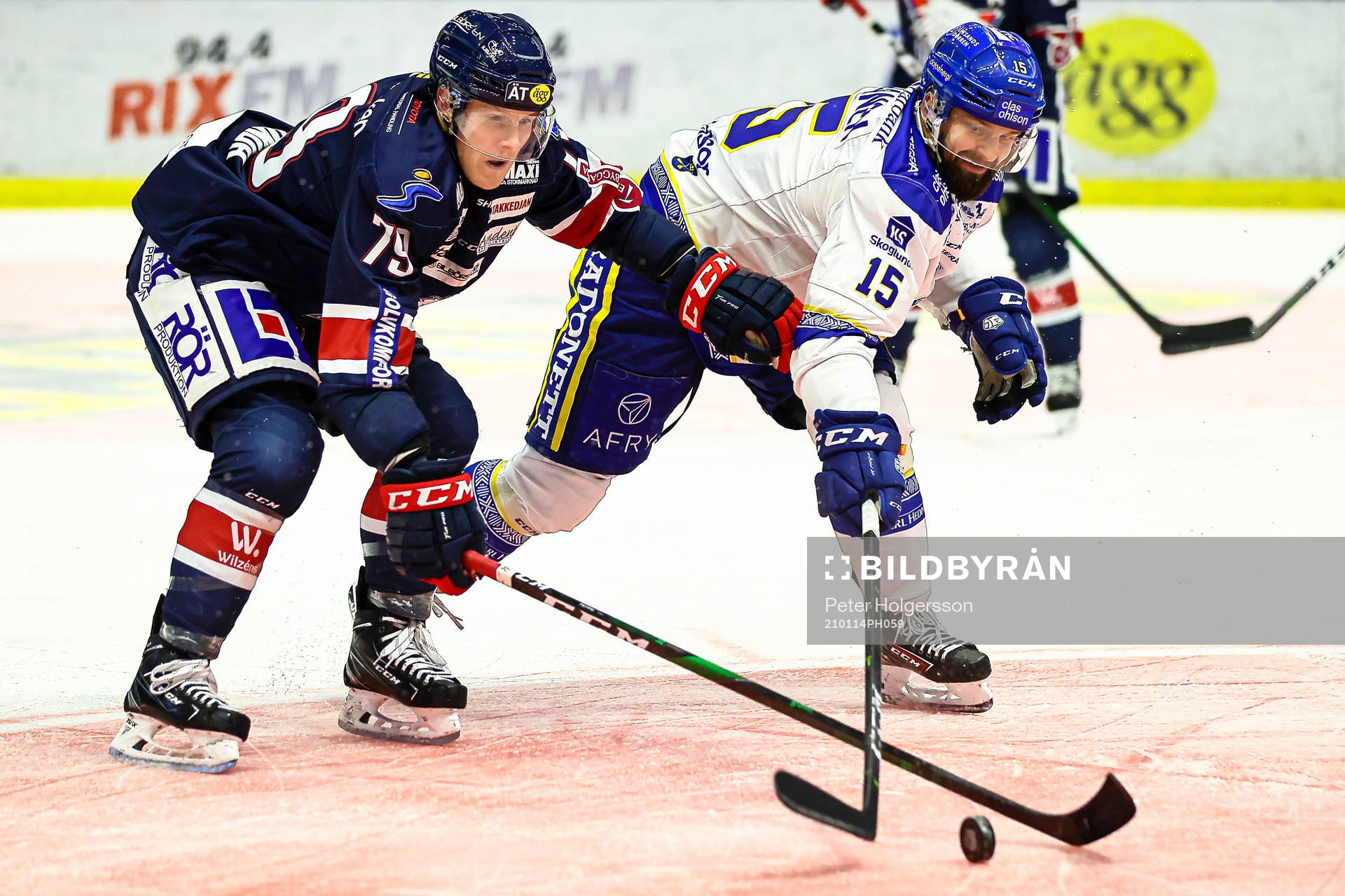 Linköpings Patrik Lundh och Leksands Otto Paajanen