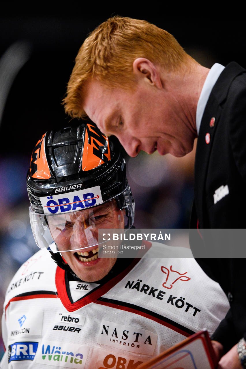 Örebros Joonas Rask och assisterande tränare Jörgen