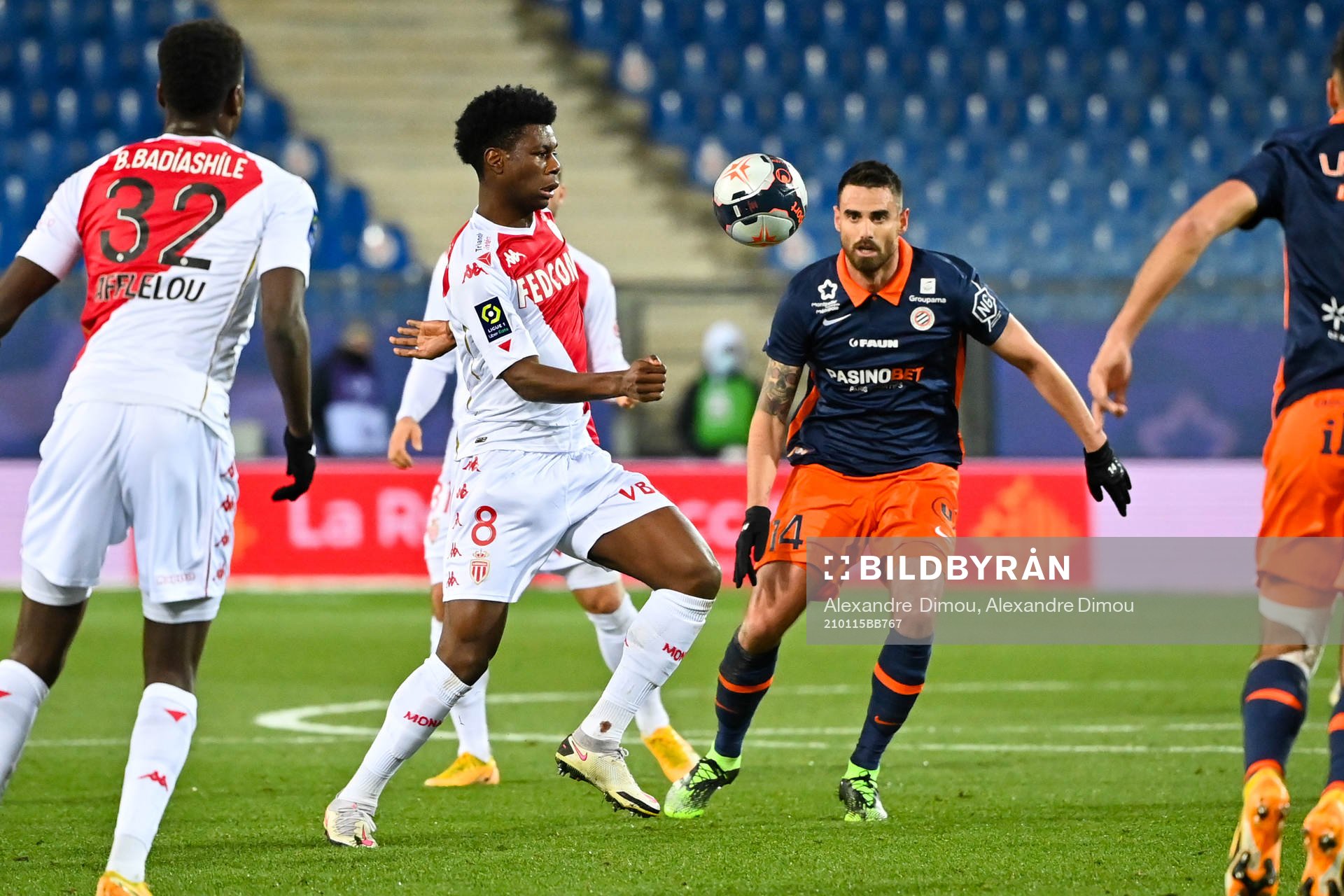 Aurelien TCHOUAMENI of Monaco and Damien LE TALLEC of