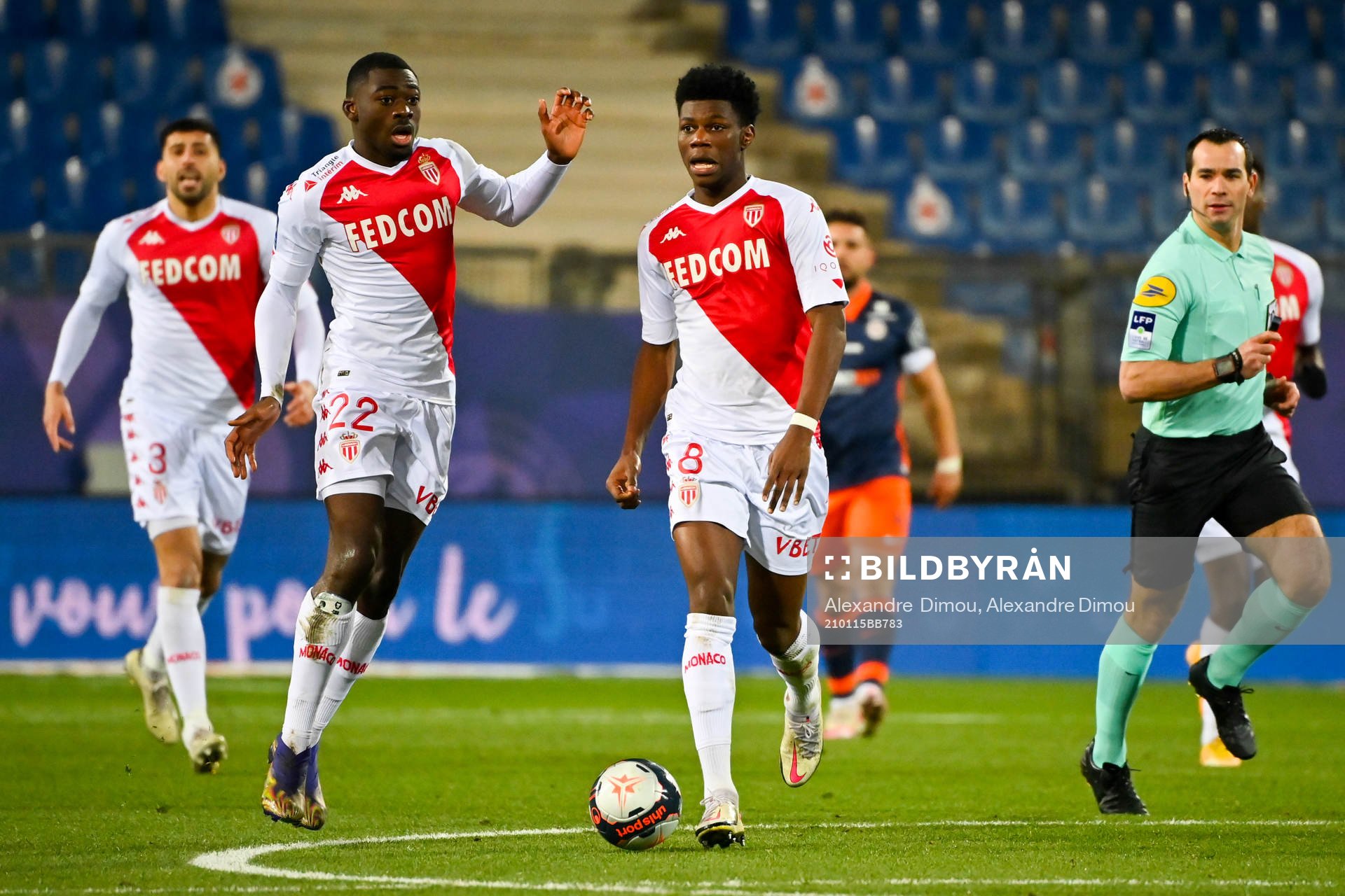 Aurelien TCHOUAMENI of Monaco and Youssouf FOFANA of Monaco