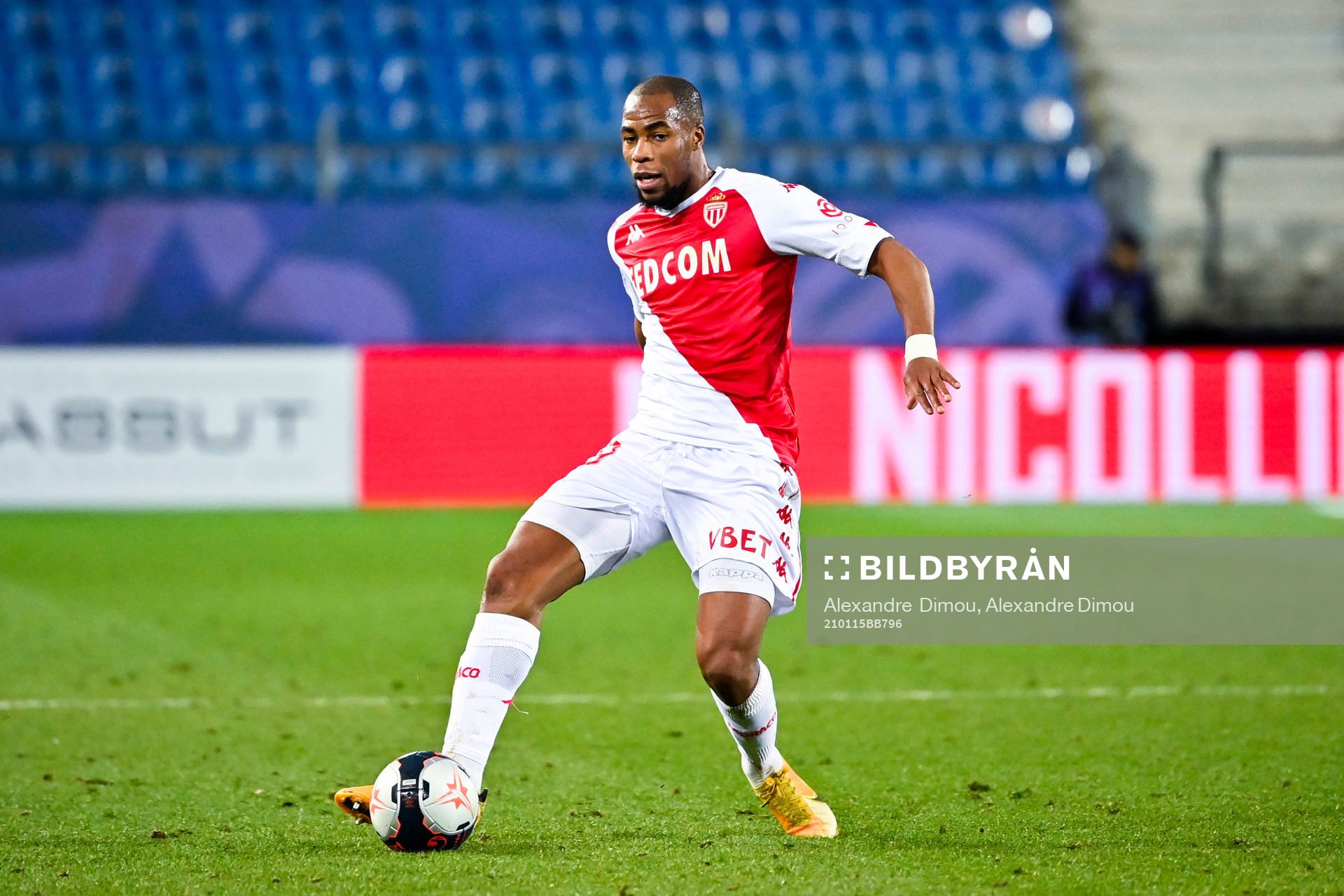 Fotboll, Franska Ligan, Montpellier - Monaco: Djibril SIDIBE of Monaco during the Ligue 1 match between Montpellier and Monaco at Stade de la Mosson on January 15, 2021 in Montpellier, France. (
