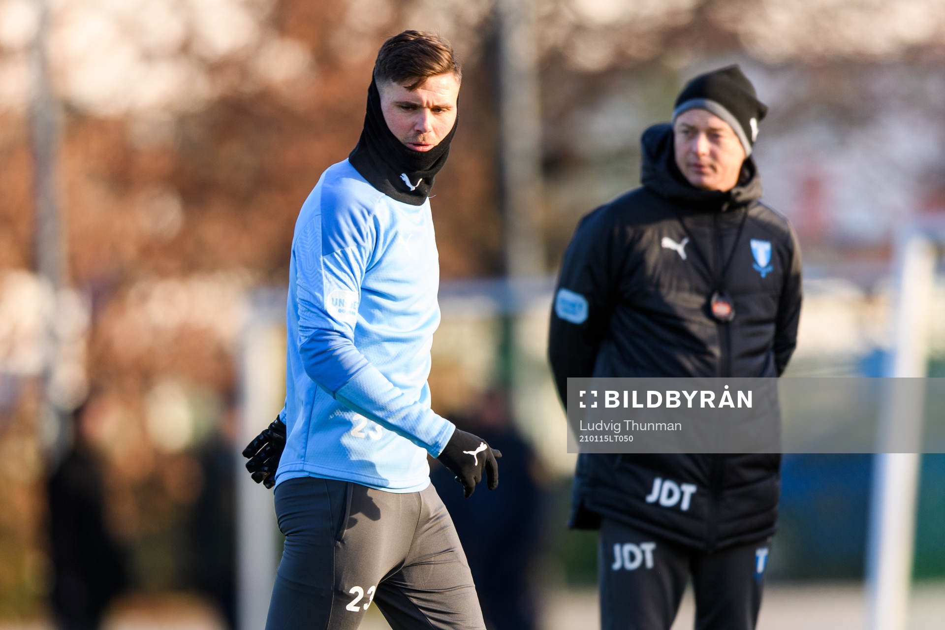 Marcus Antonsson och huvudtränare Jon Dahl Tomasson
