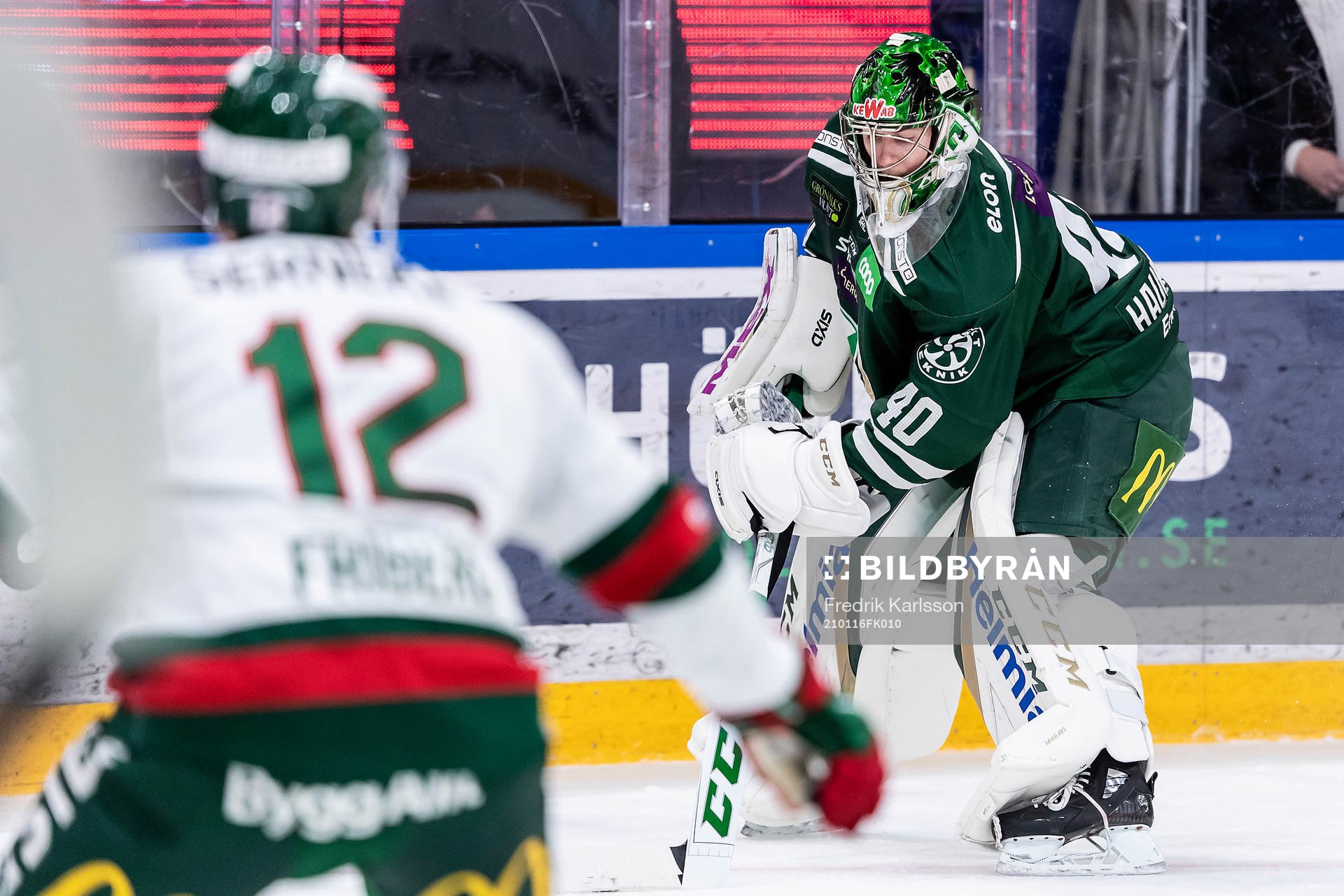 Färjestads målvakt Henrik Haukeland