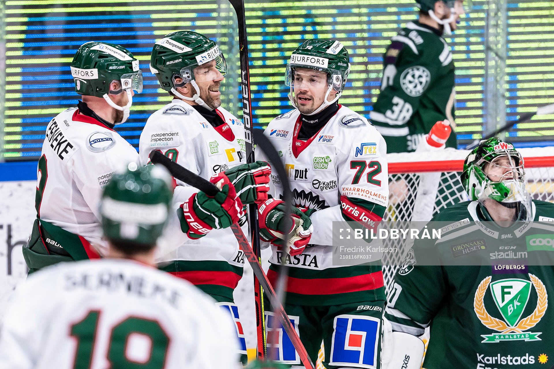 Frölundas Joel Lundqvist och Patrik Carlsson jublar