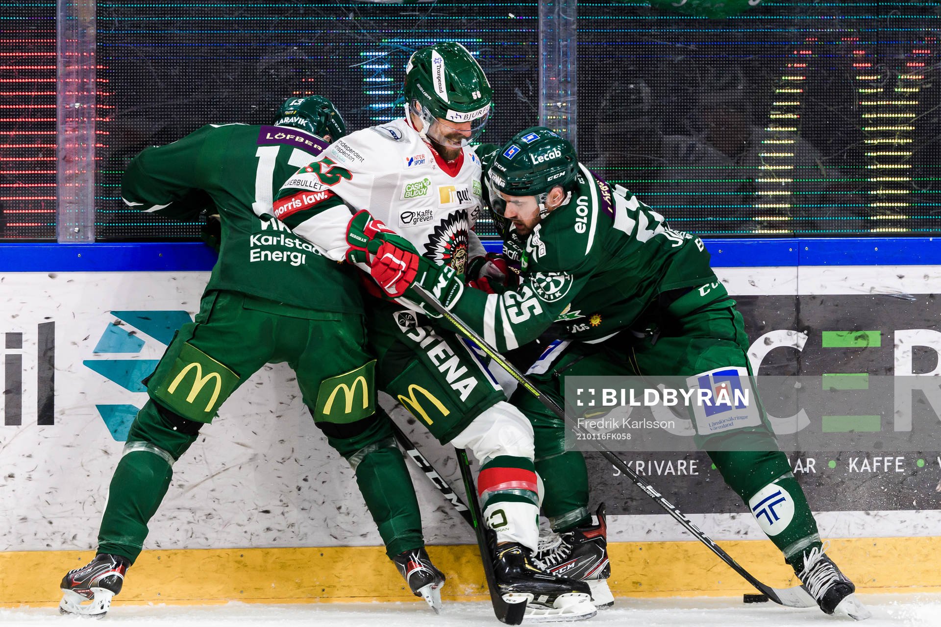 Frölundas Jonathan Sigalet  och Färjestads Martin