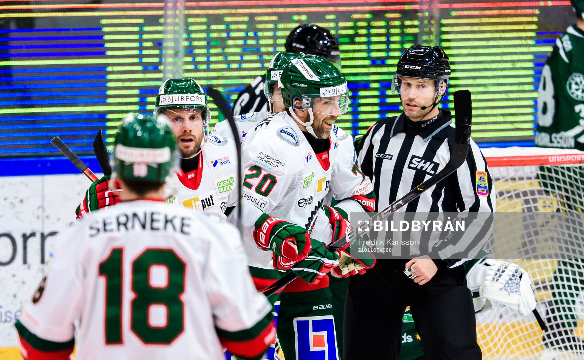 Frölundas Joel Lundqvist jublar