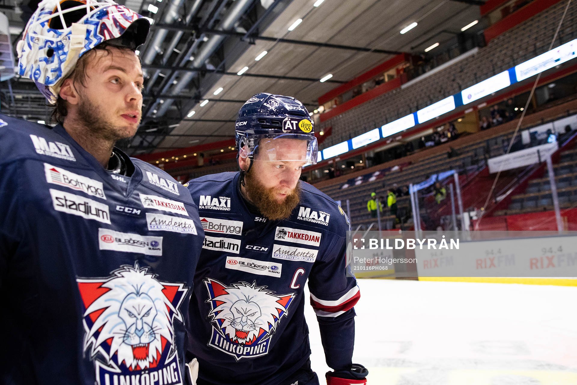 Linköpings målvakt Niklas Lundström och Jonas Junland