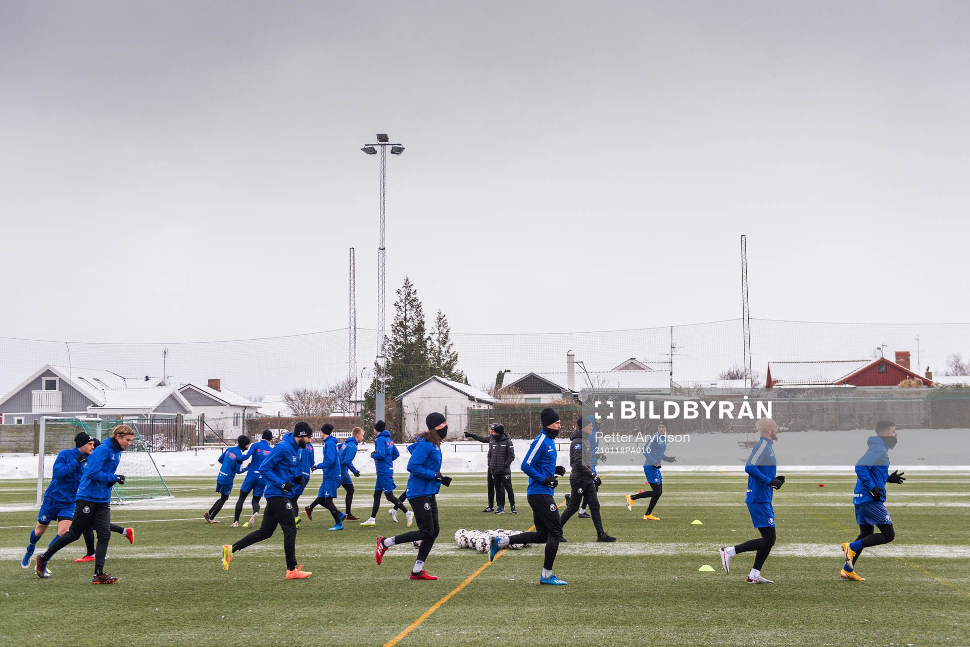 Trelleborgs spelare en fotbollsträning