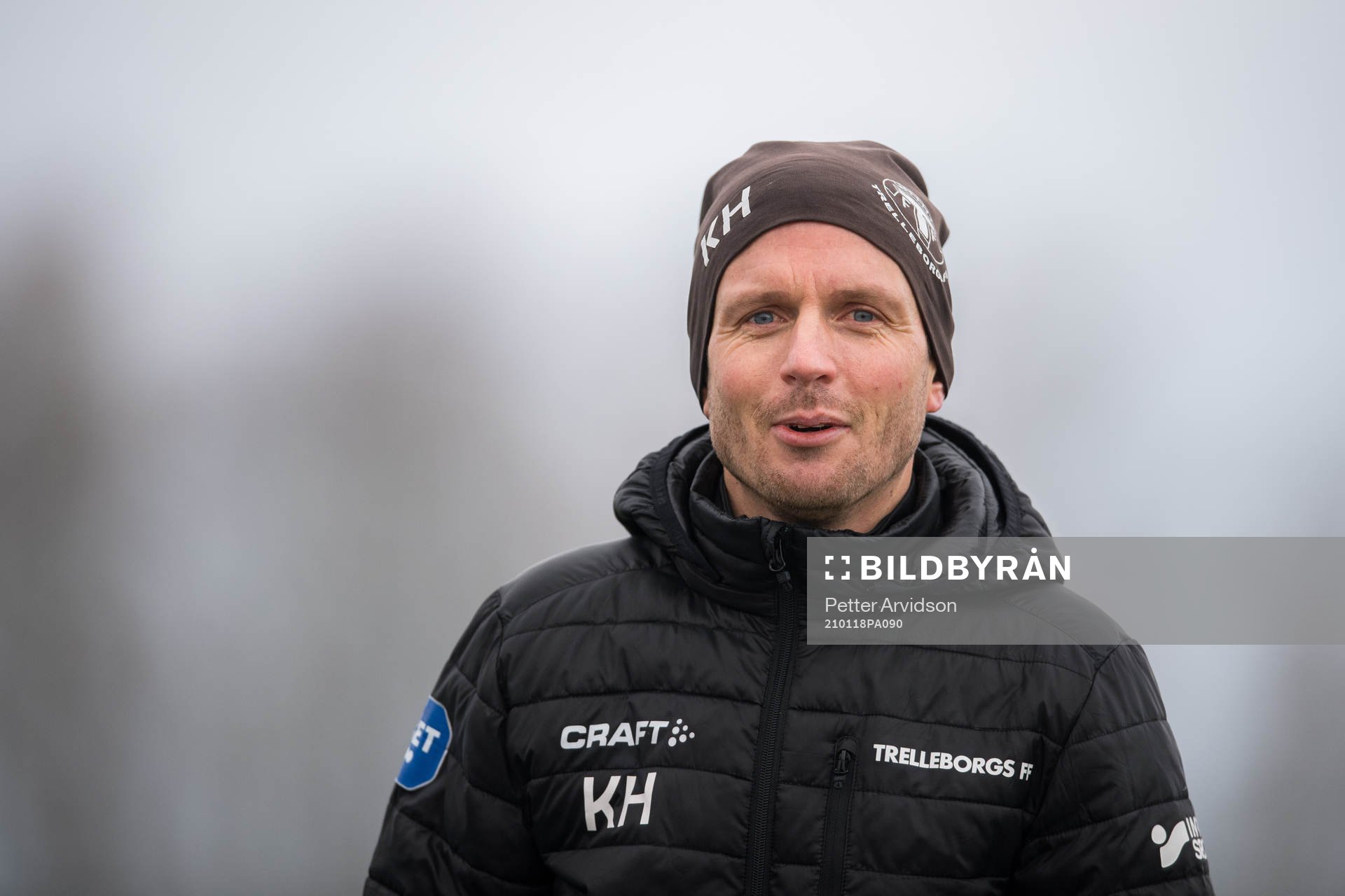 Tränare Kristian Haynes under en fotbollsträning med Trelleborg den 18 januari 2021 i Trelleborg.