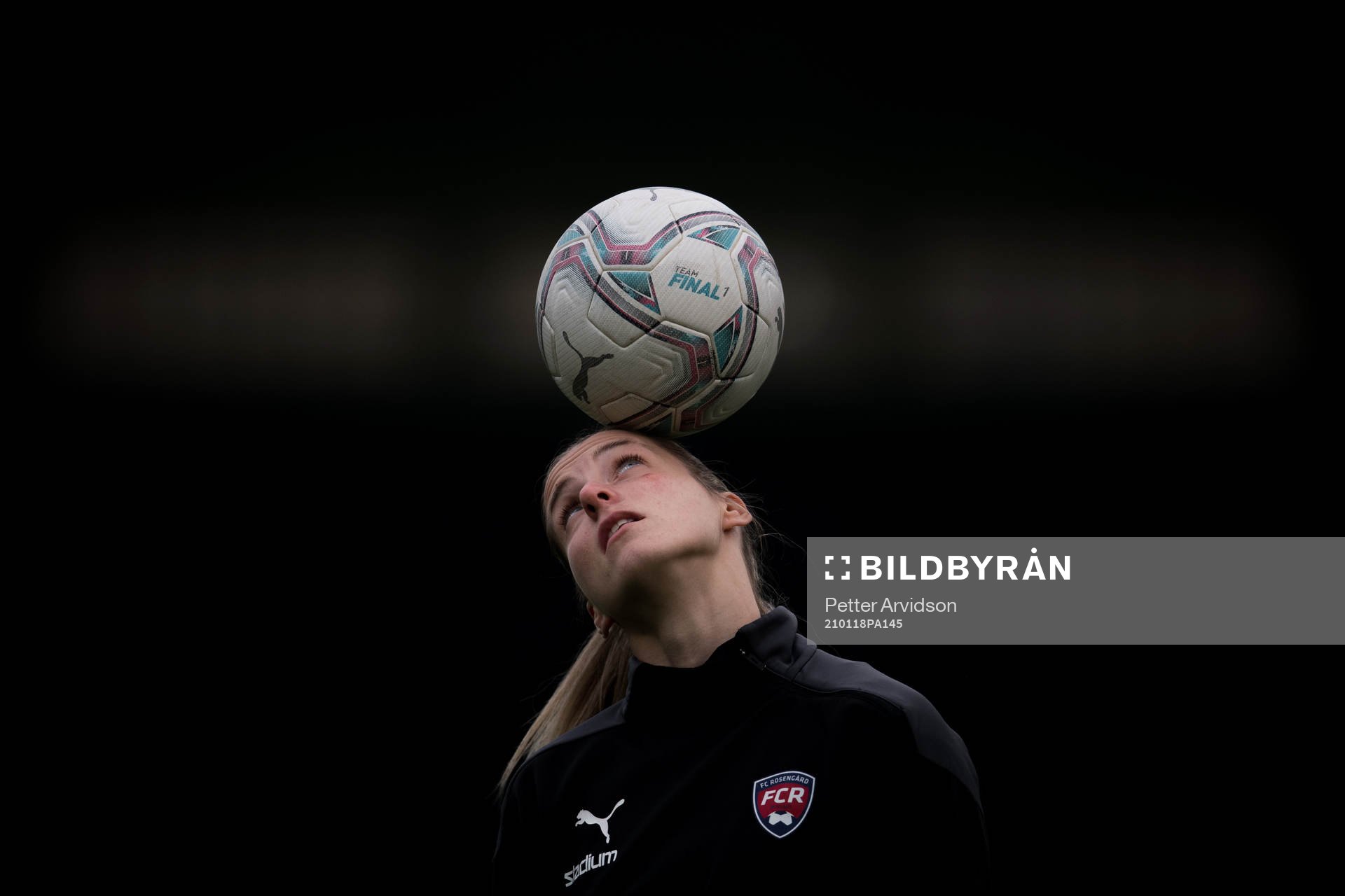 Jelena Cankovic under en fotbollsträning med FC Rosengård den 18 januari 2021 i Malmö.