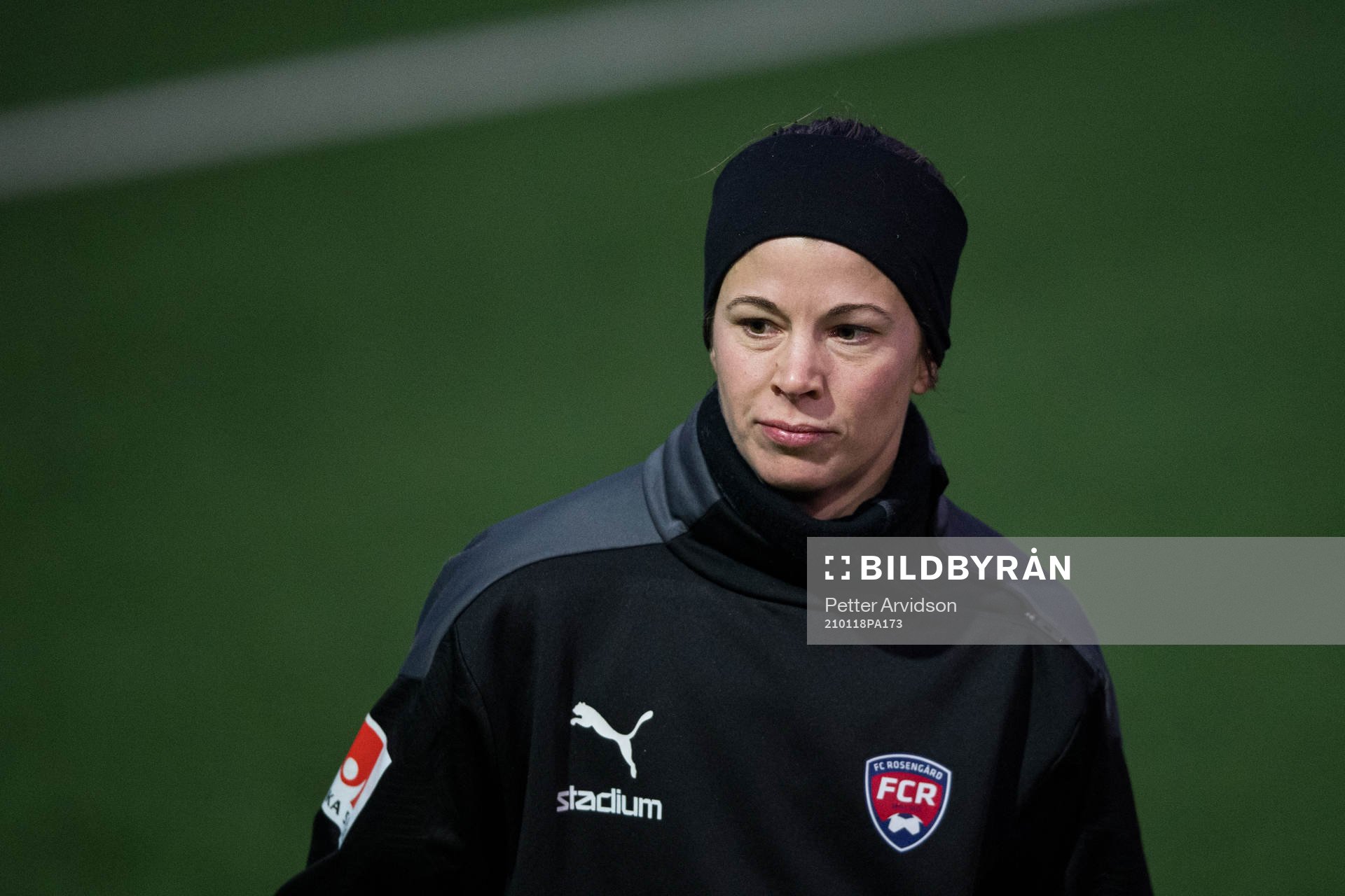 Målvakt Stephanie Labbé under en fotbollsträning med FC Rosengård den 18 januari 2021 i Malmö.