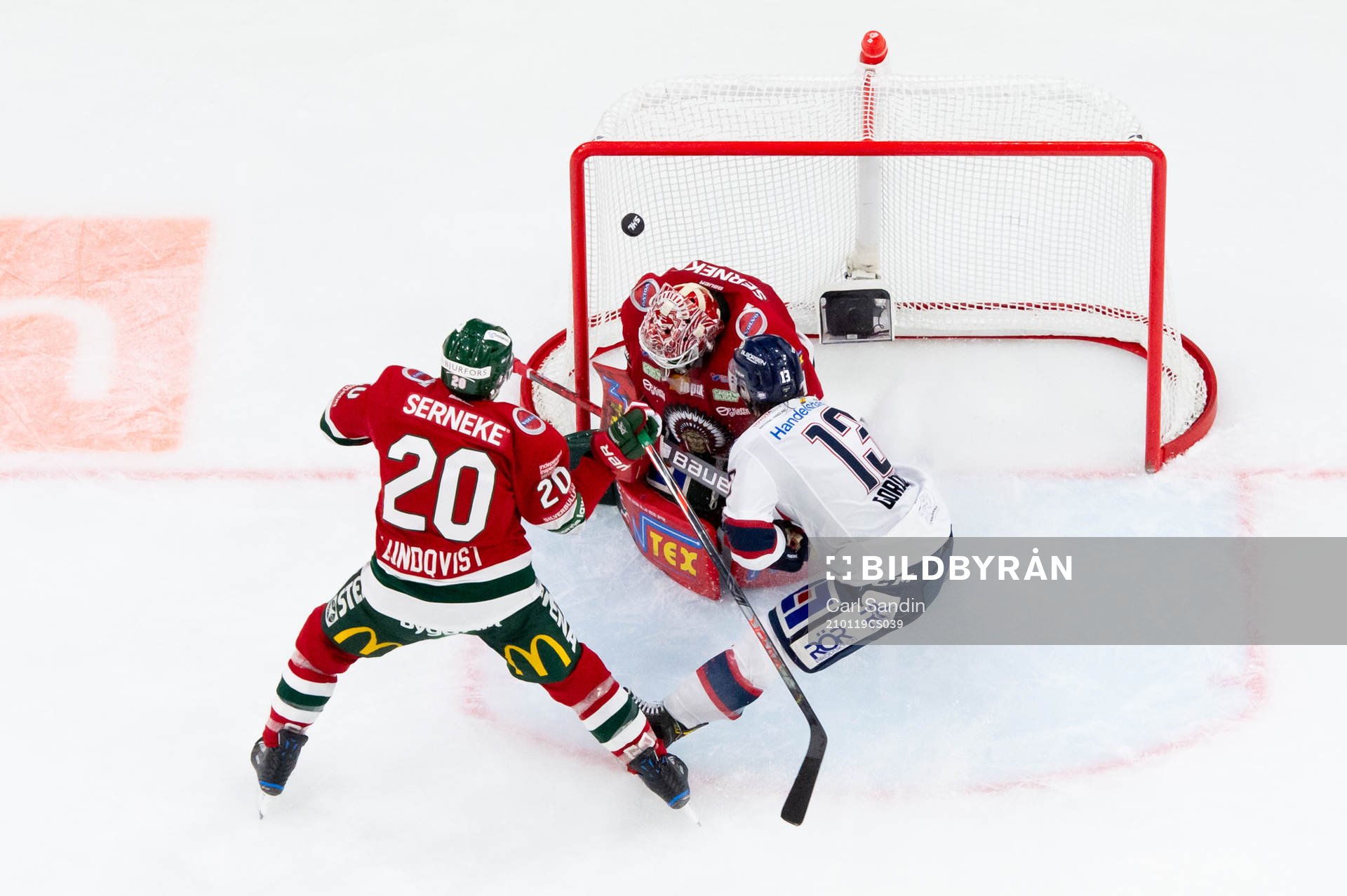Linköpings Andrew Gordon gör 1-2 bakom Frölundas