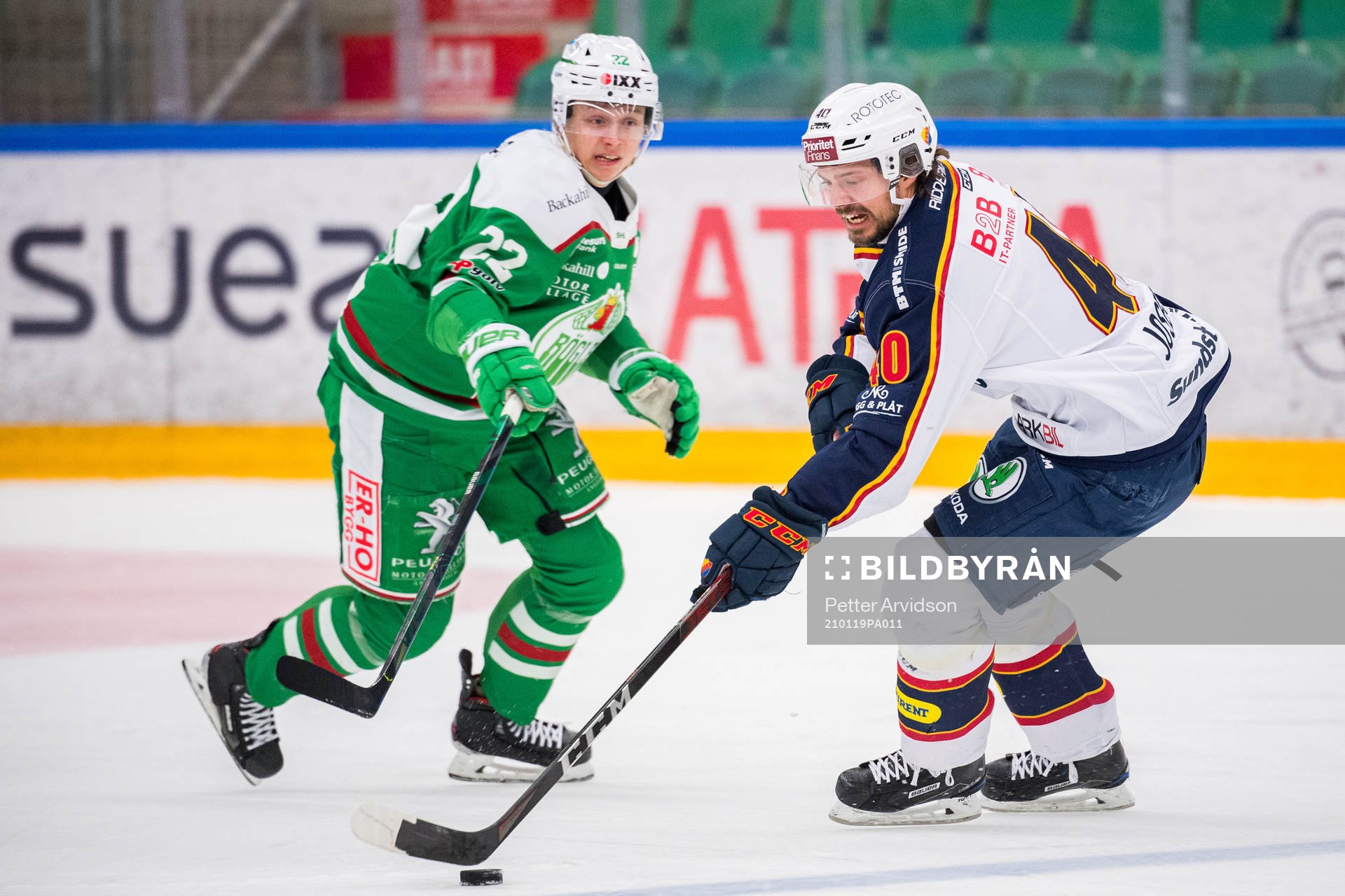 Djurgårdens Jacob Josefson och Rögles Samuel Jonsson