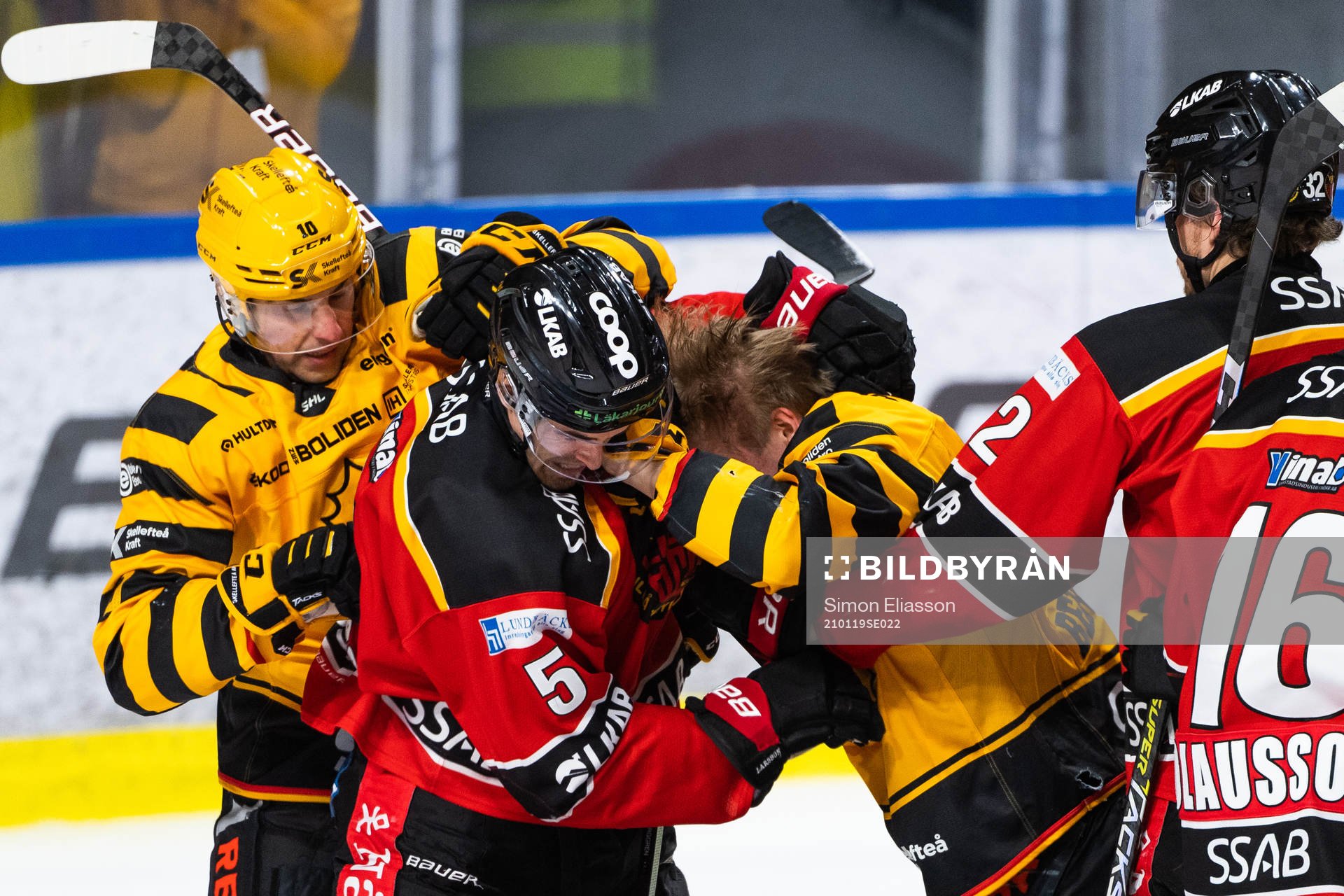 Skellefteås Joakim Lindström, Luleås Eddie Larsson och