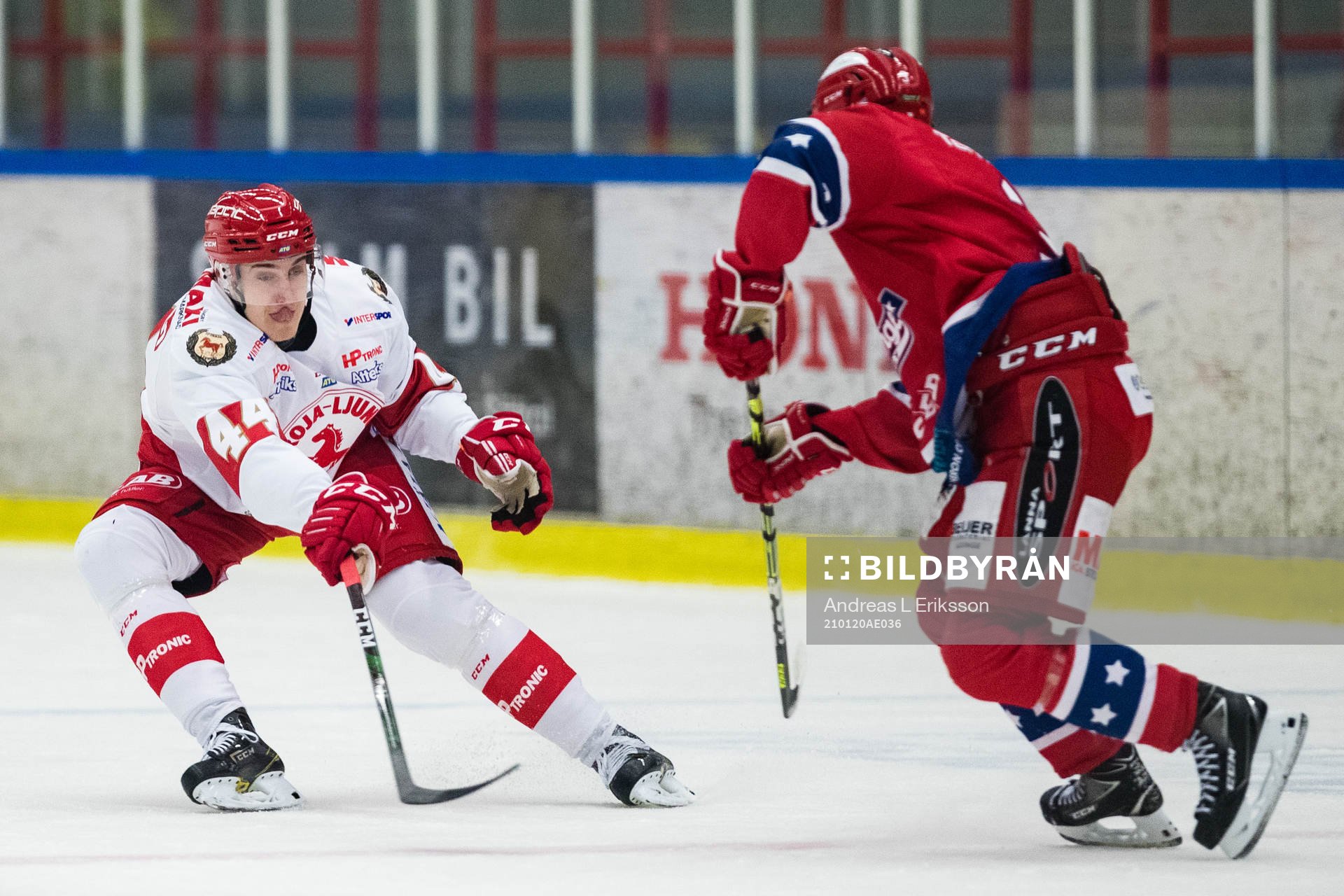 Trojas Martin Fransson och Huddinges Filip Runbjer