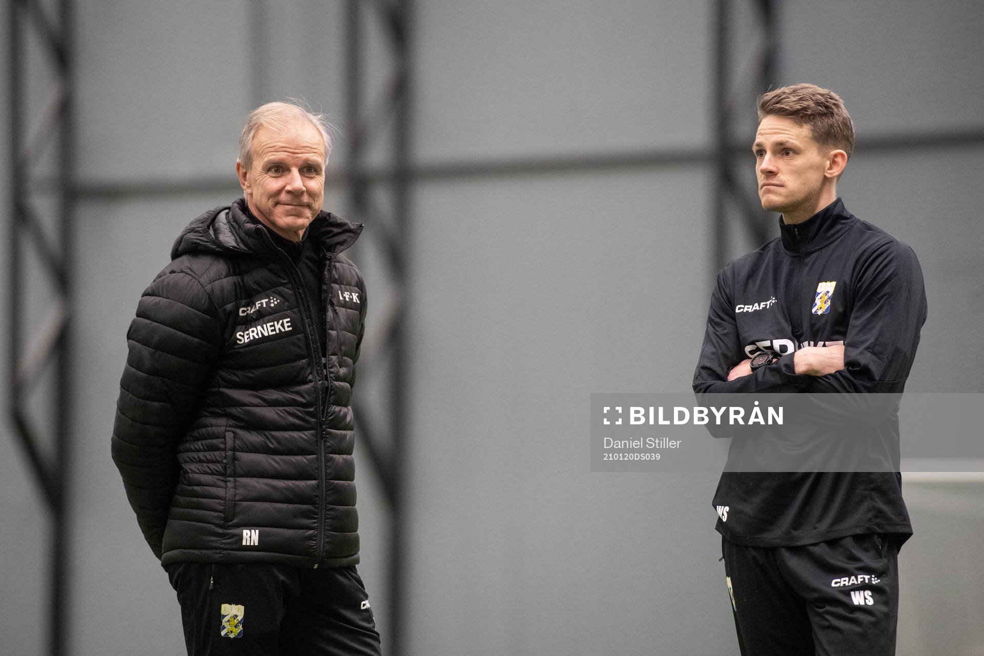 Tränare Roland Nilsson och assisterande tränare William