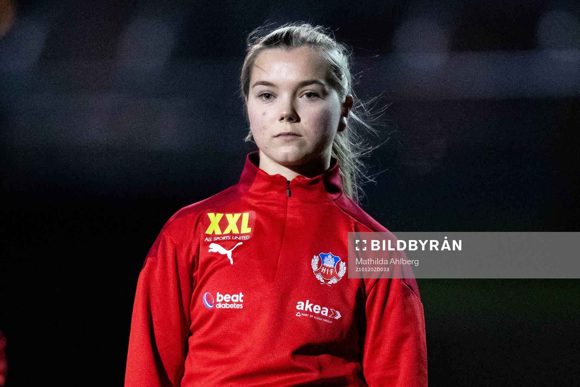 Helsingborgs Nathalie Ekholm under en fotbollsträning med Helsingborg den 20 januari 2021 i Helsingborg.
