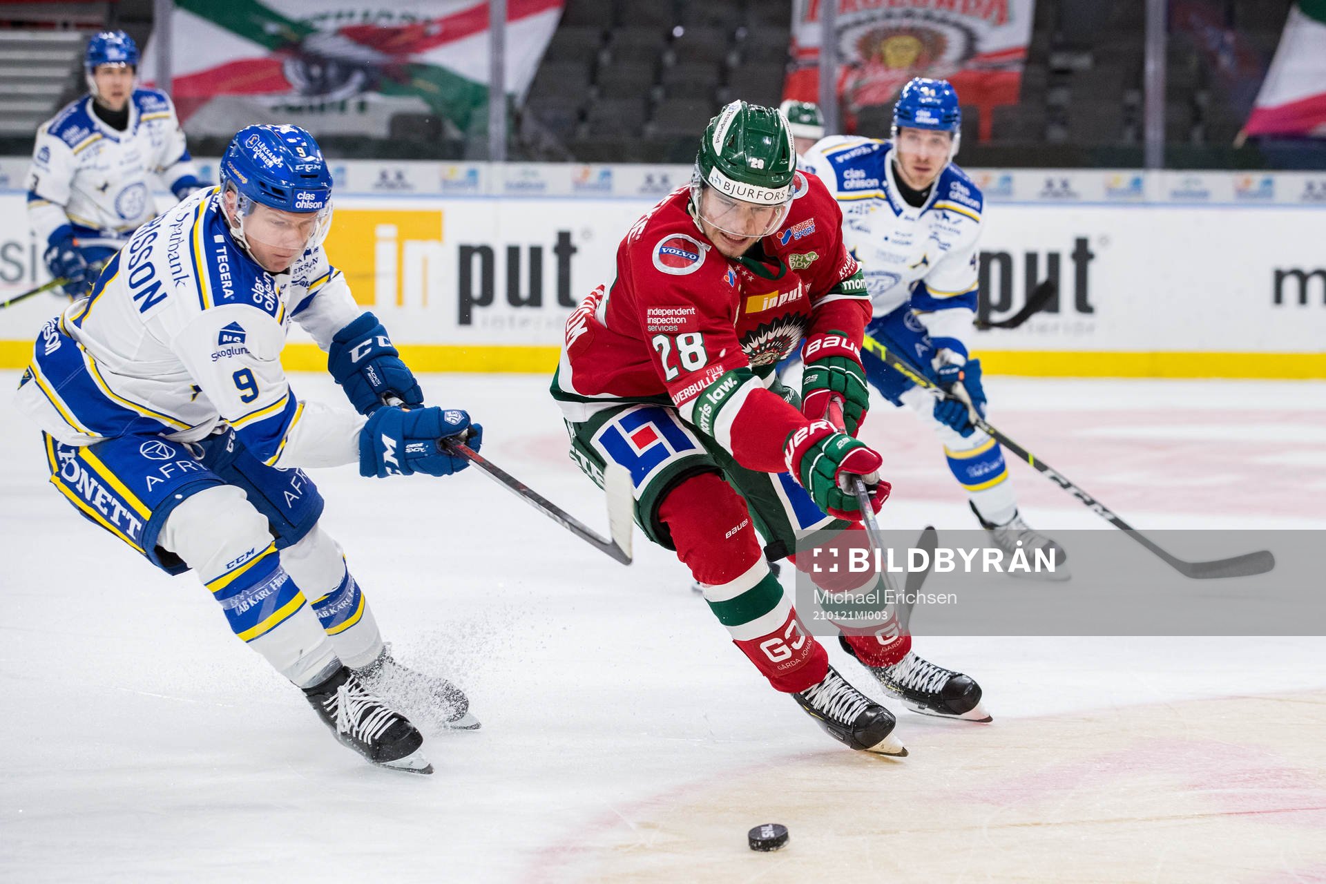 Leksands Patrik Zackrisson och Frölundas Johan Sundström