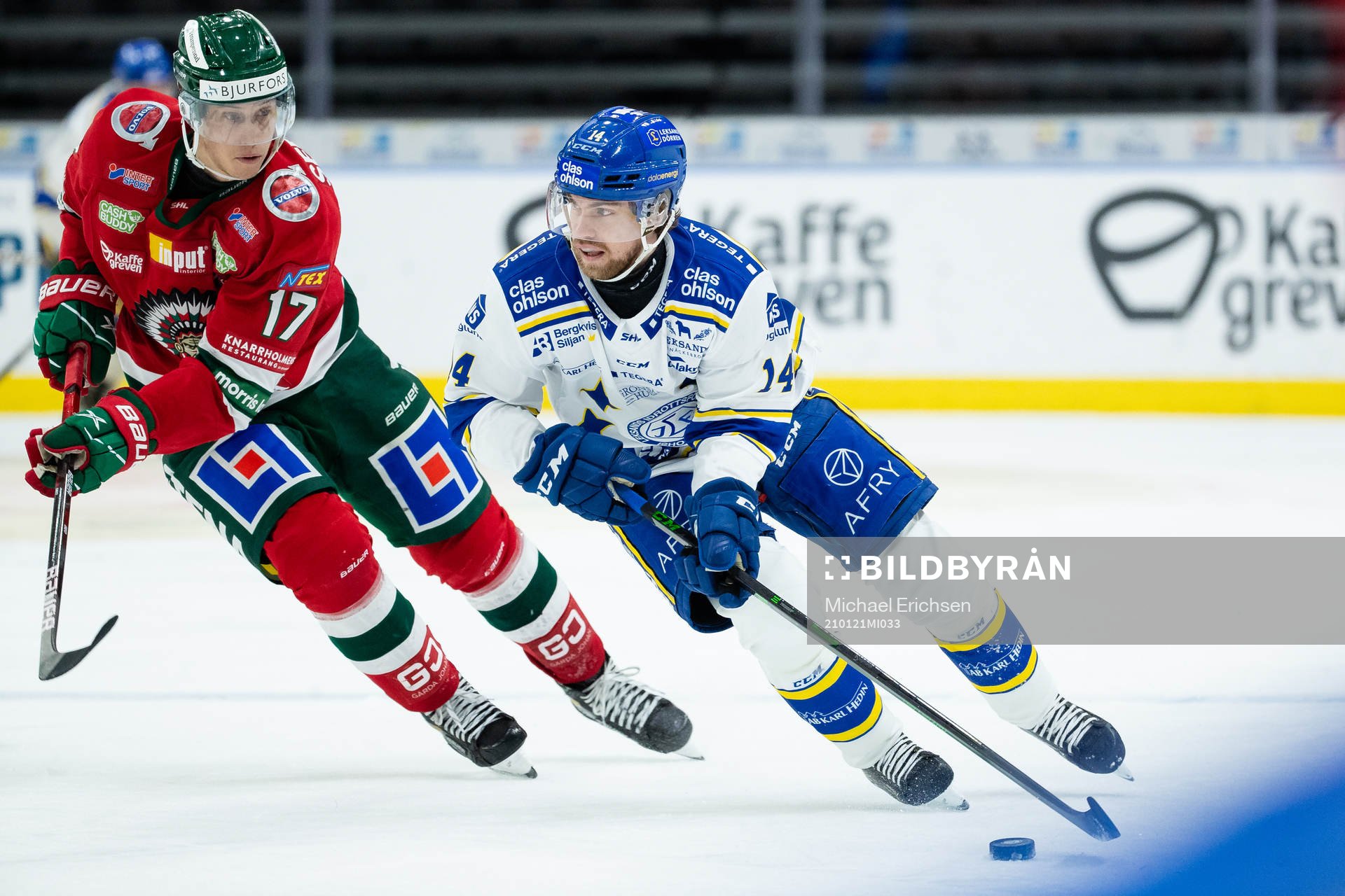 Frölundas Robin Alvarez och Leksands Oskar Lang