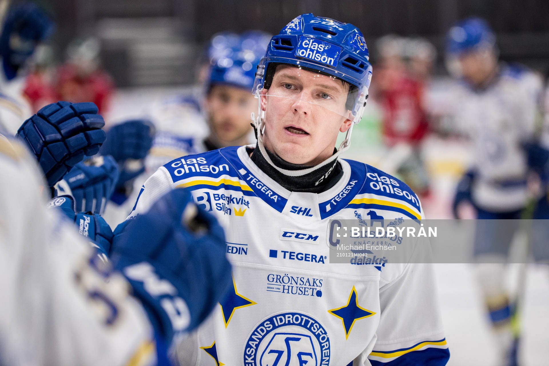 Leksands Patrik Zackrisson jublar