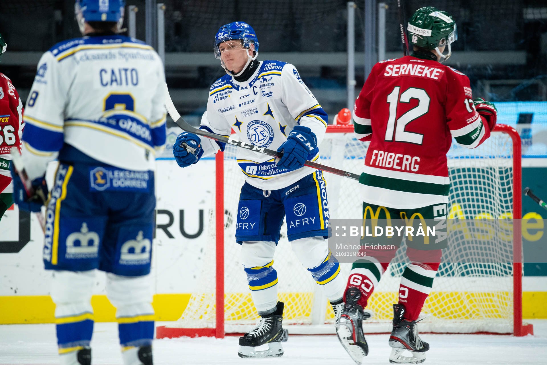 Leksands Patrik Zackrisson jublar