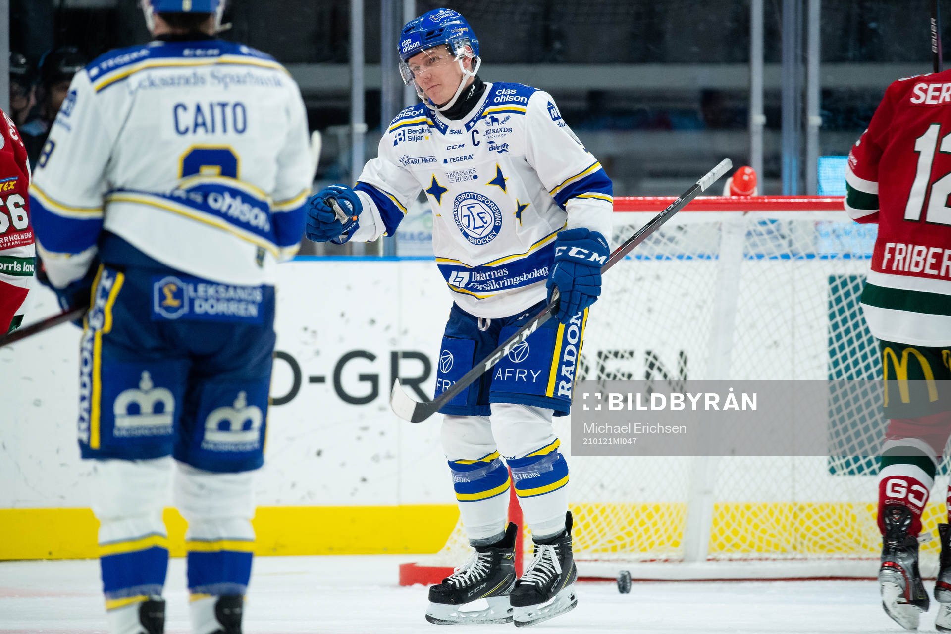 Leksands Patrik Zackrisson jublar
