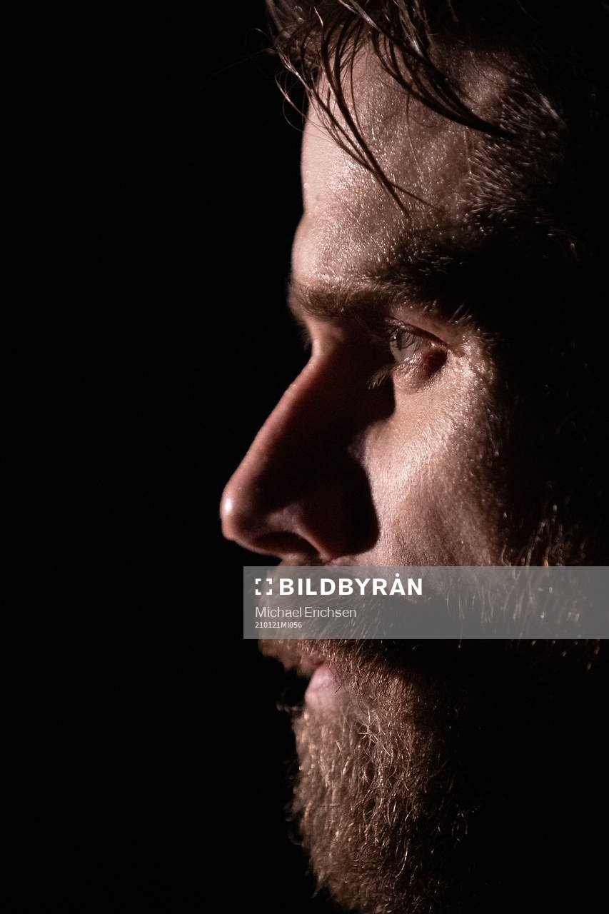 Frölundas Jonathan Sigalet innan ishockeymatchen i SHL