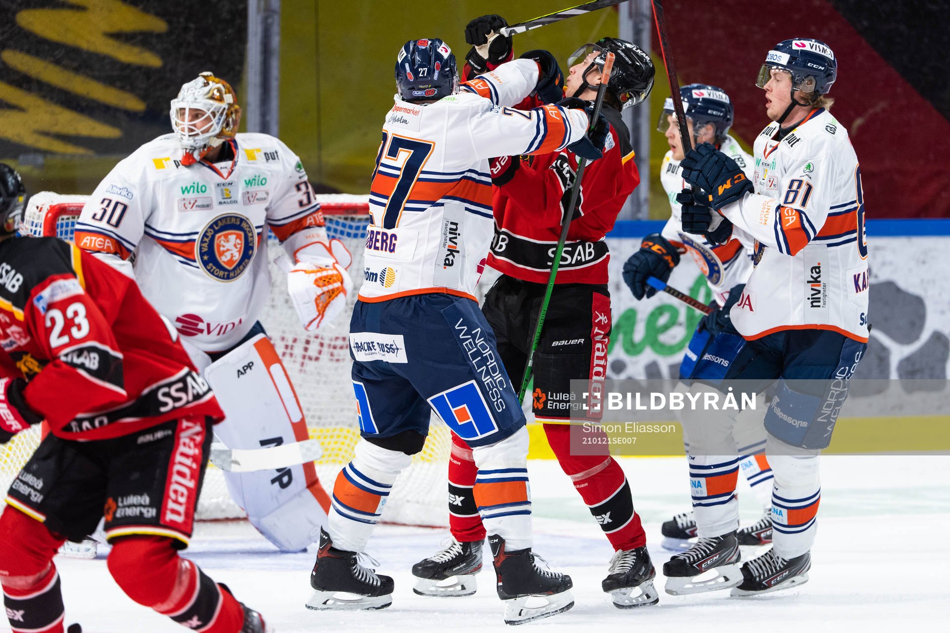 Växjös Martin Lundberg och Luleås Carl Mattsson