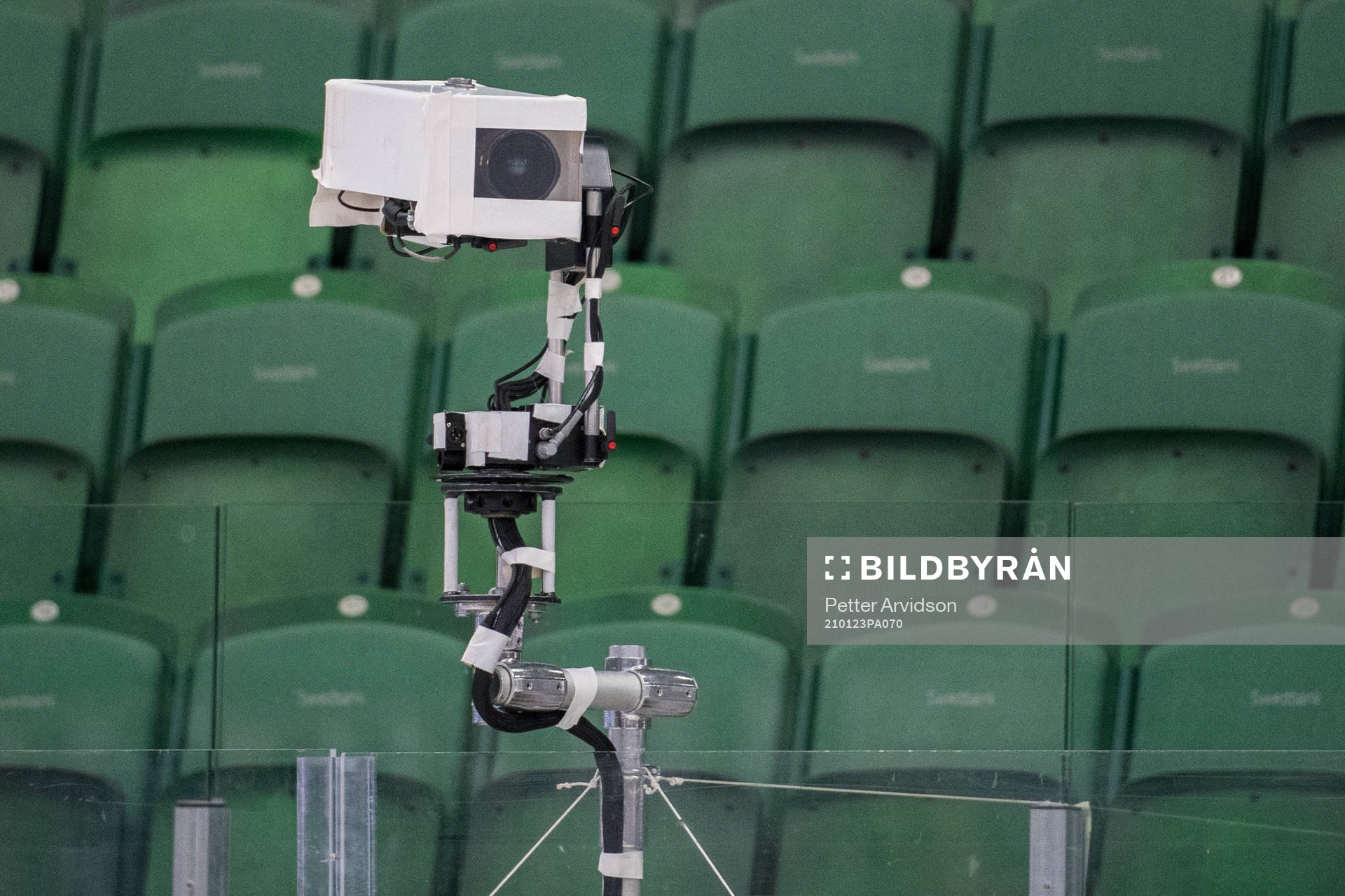 En kamera på sargen rinkside cam