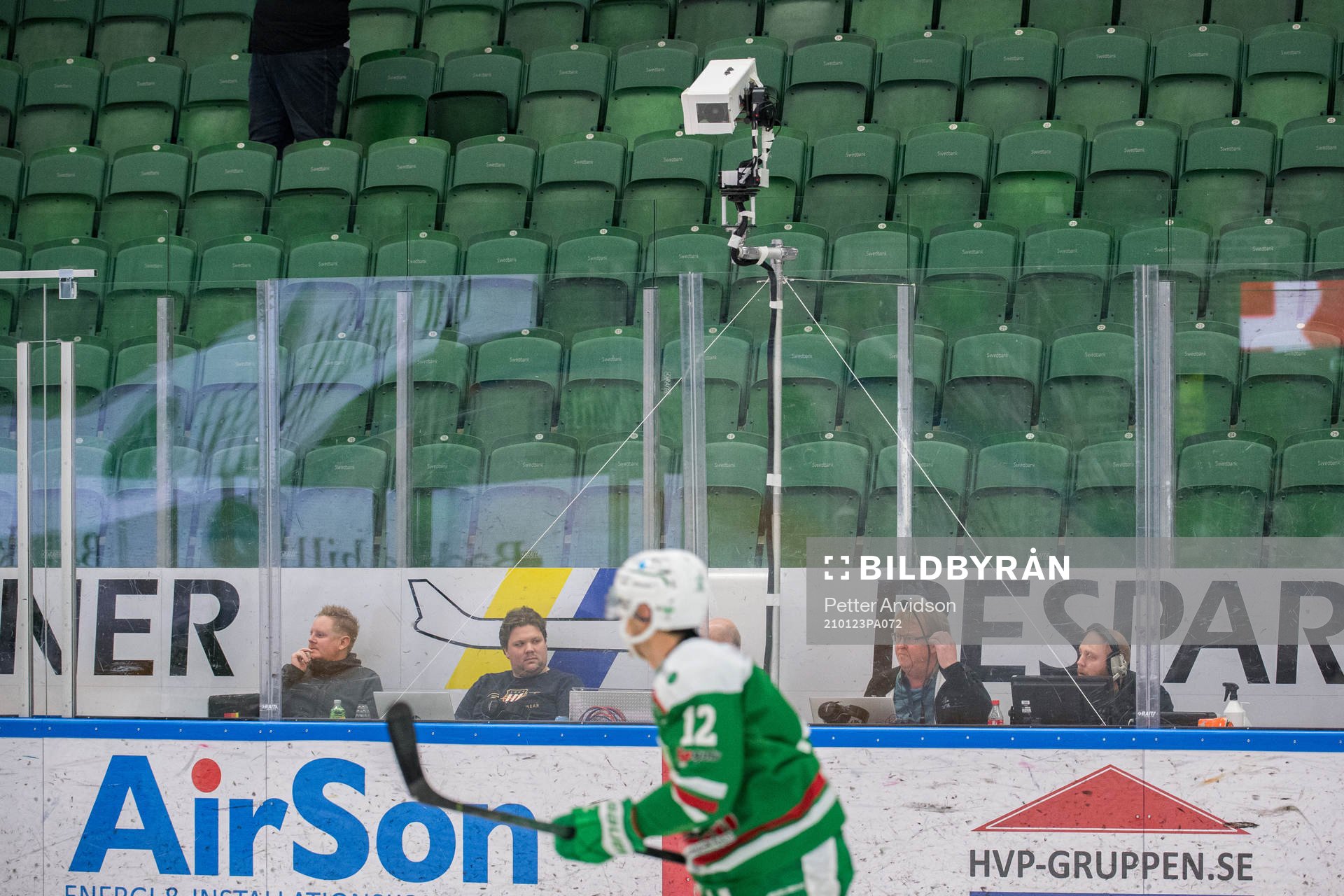 En kamera på sargen rinkside cam
